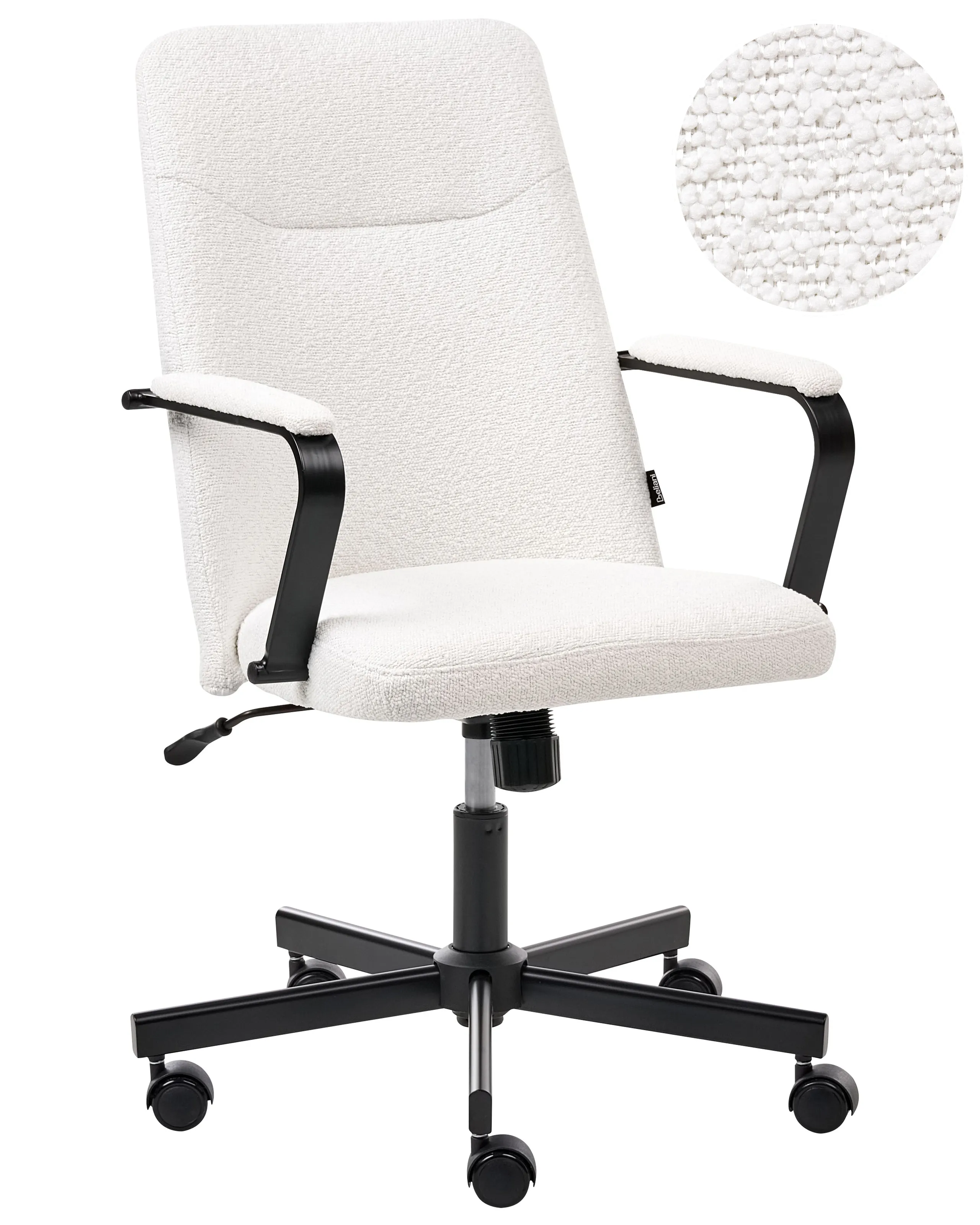 Office Chair CAROGA Boucle White