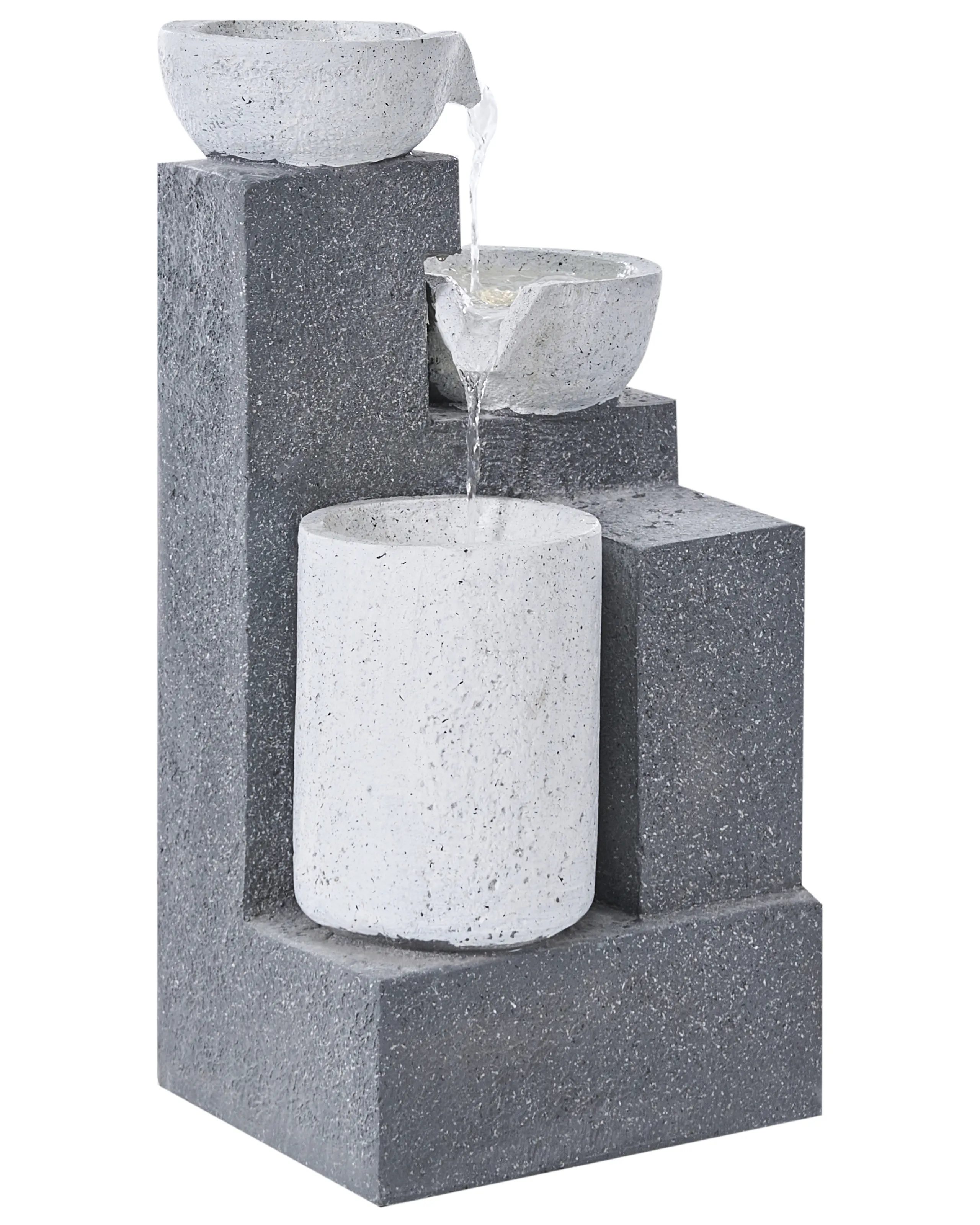Garden Water Feature LED NAGAMI Grey