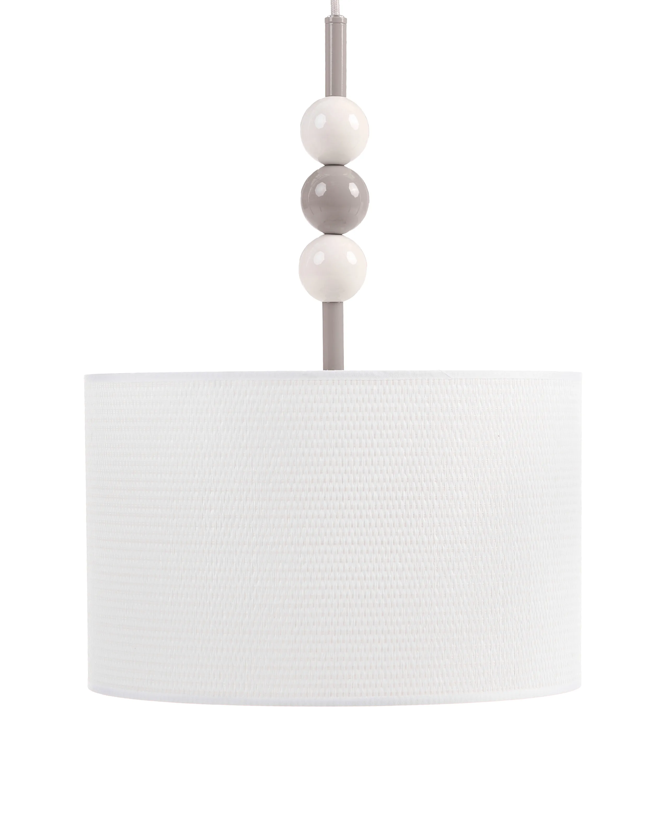 Lámpara colgante LOKY Metal Blanco/Beige