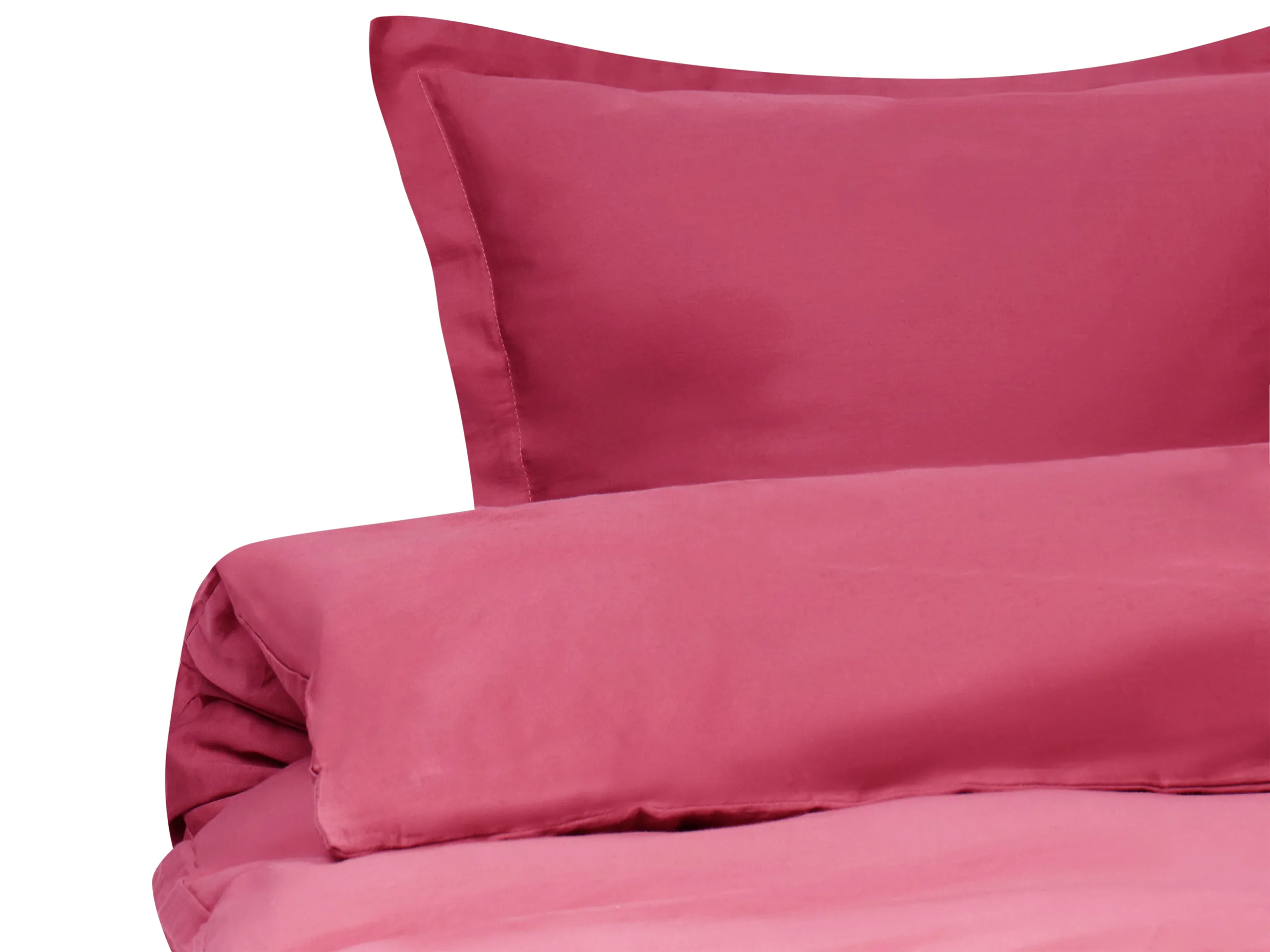 Duvet Cover Set PARKROSE Sateen Cotton 200 x 200 cm Burgundy