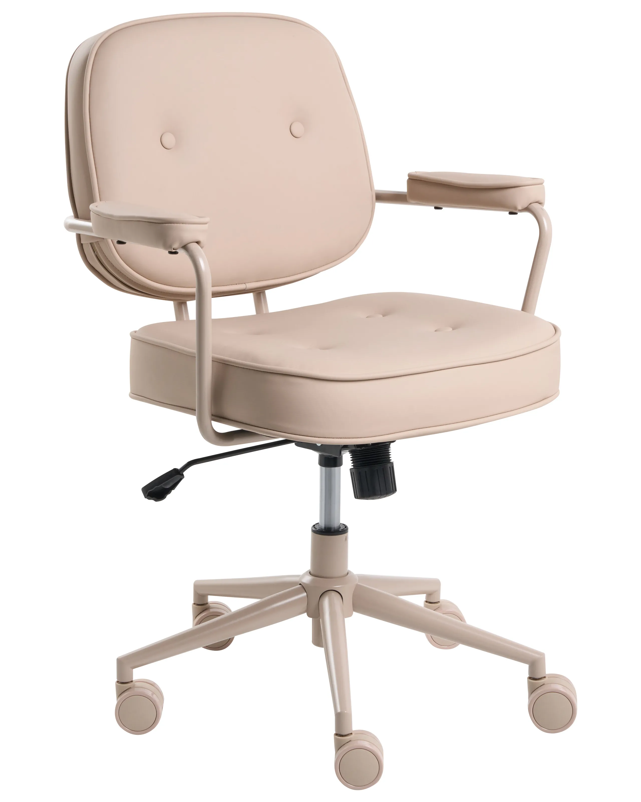 Desk Chair PARAMUS Faux Leather Sand Beige