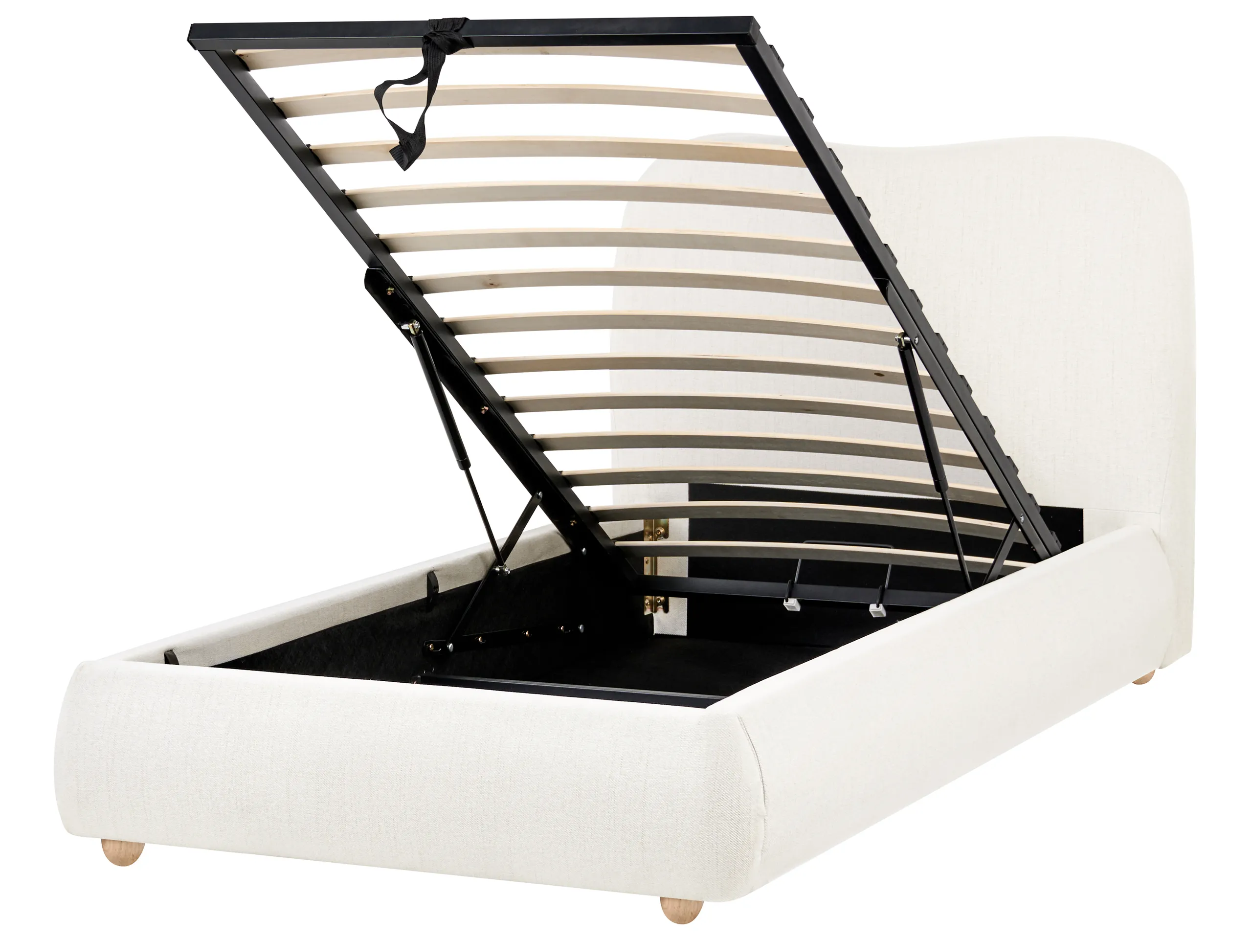 Ottoman Bed Fabric BLAGNAC 90 x 200 cm (EU Single) Off-White