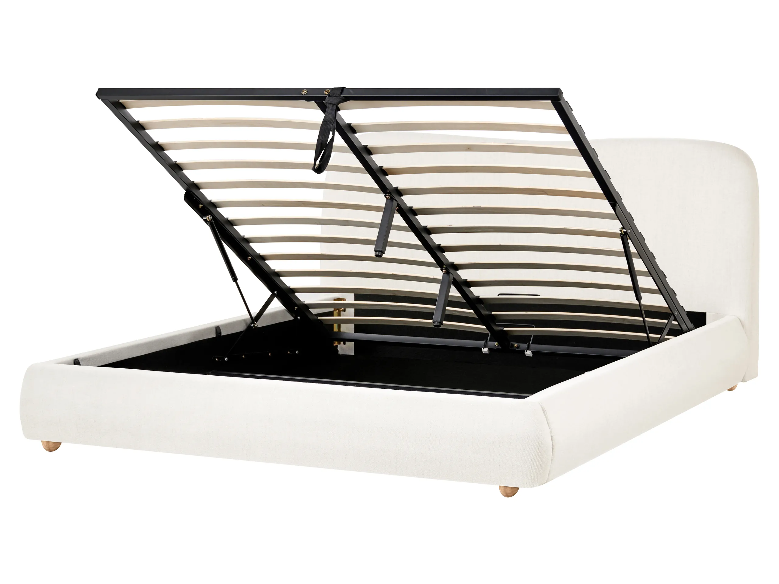 Ottoman Bed Fabric BLAGNAC 160 x 200 cm (EU King Size) Off-White