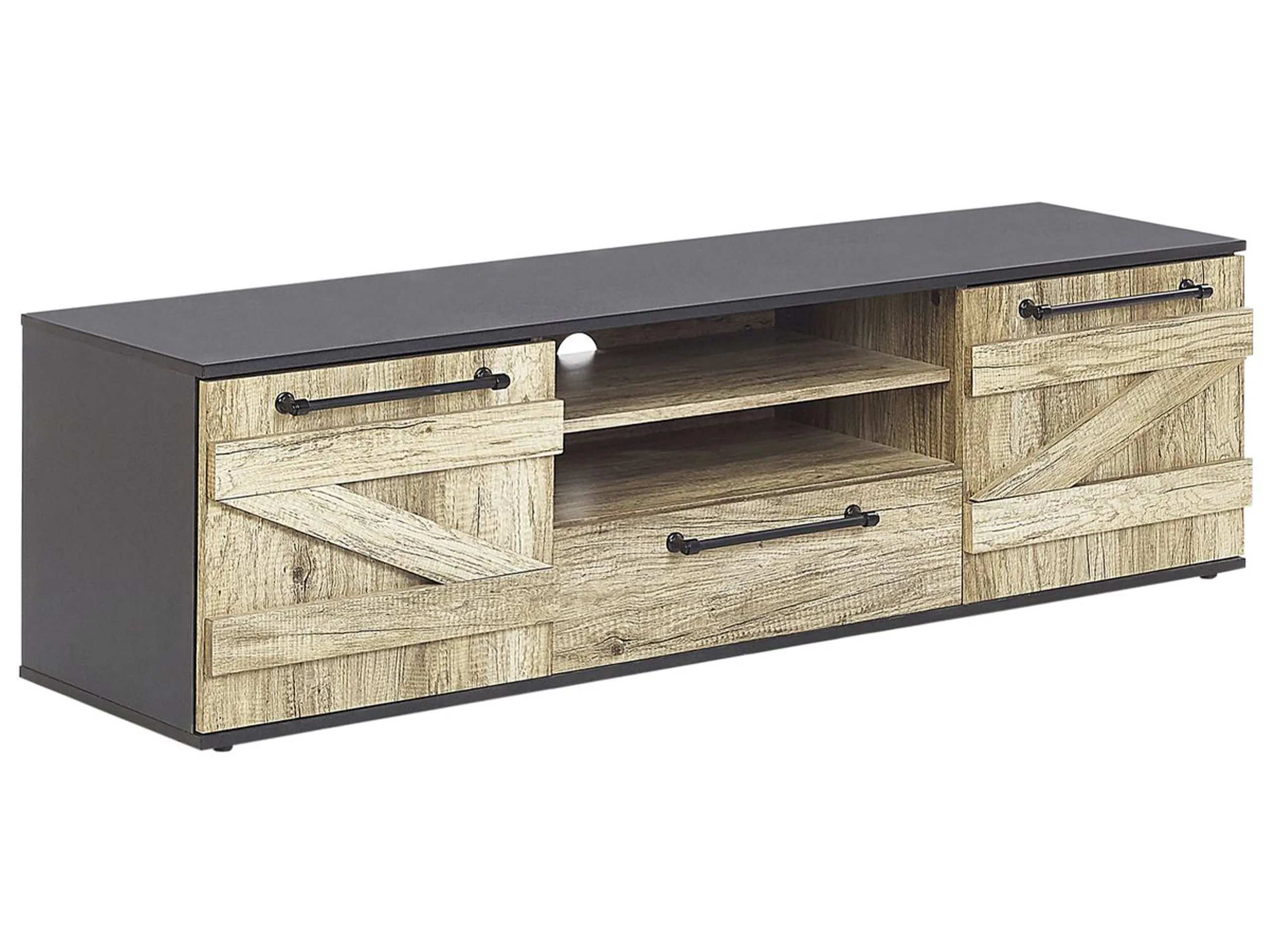 Mueble TV SALTER Marrón/Negro