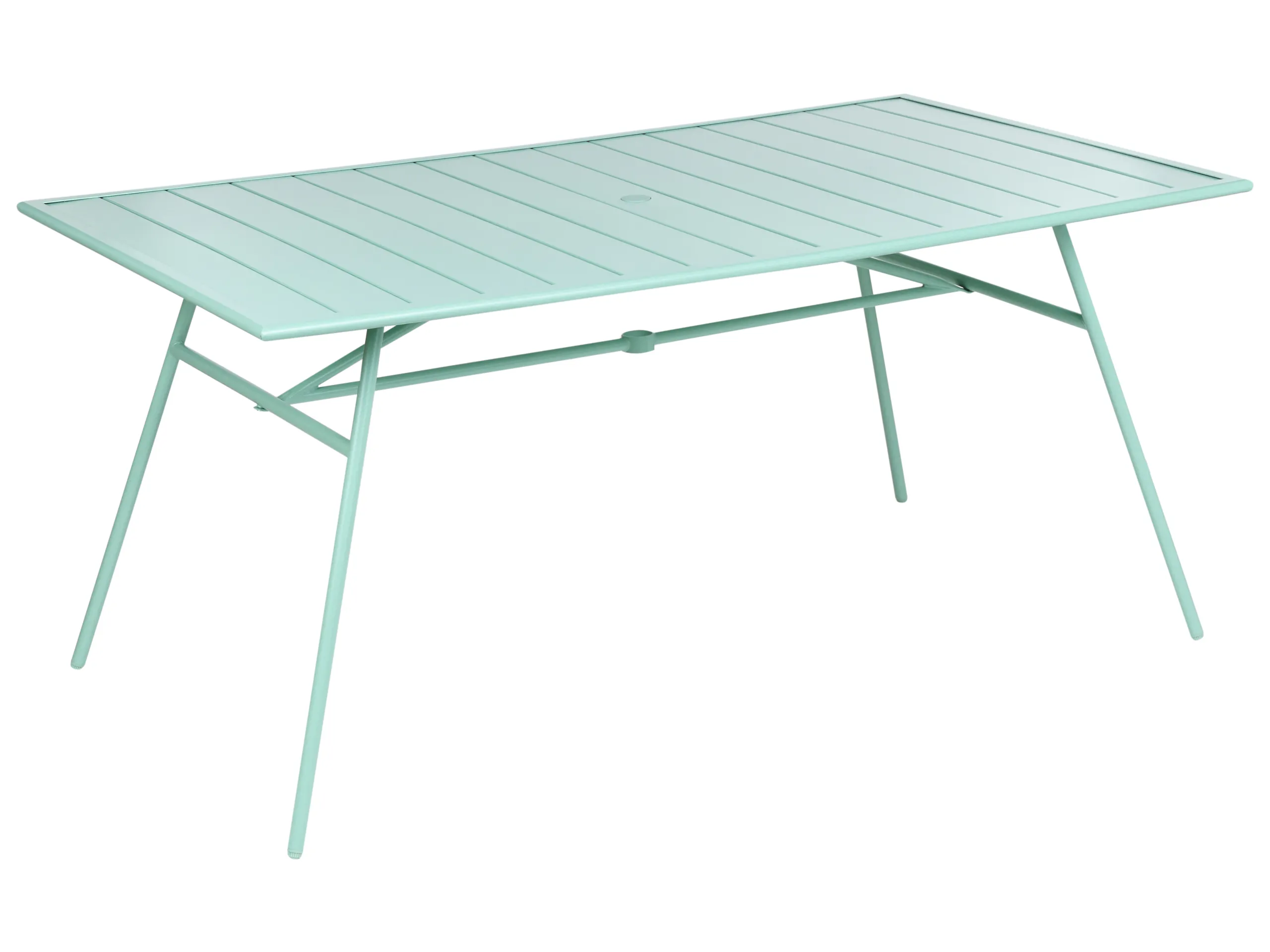 Garden Dining Table TERENZO 160 cm 90 cm Metal Mint Green