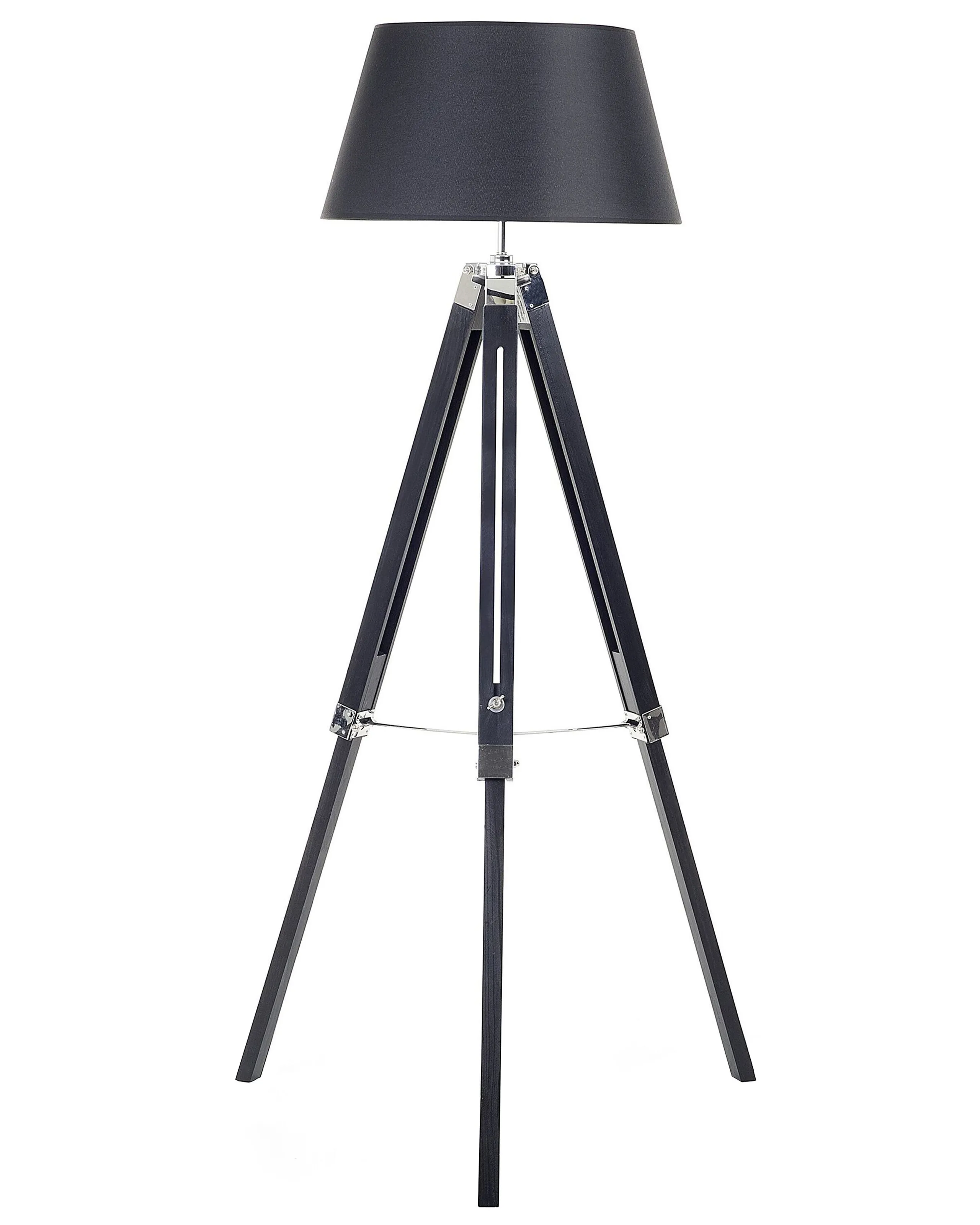 Lámpara de pie MADEIRA Madera de pino Negro