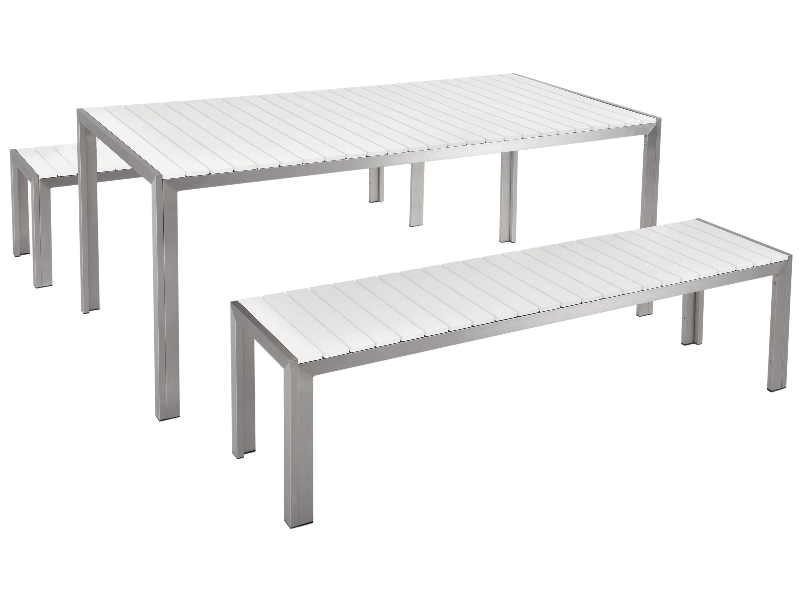 Garden Dining Set 6 Seater NARDO White
