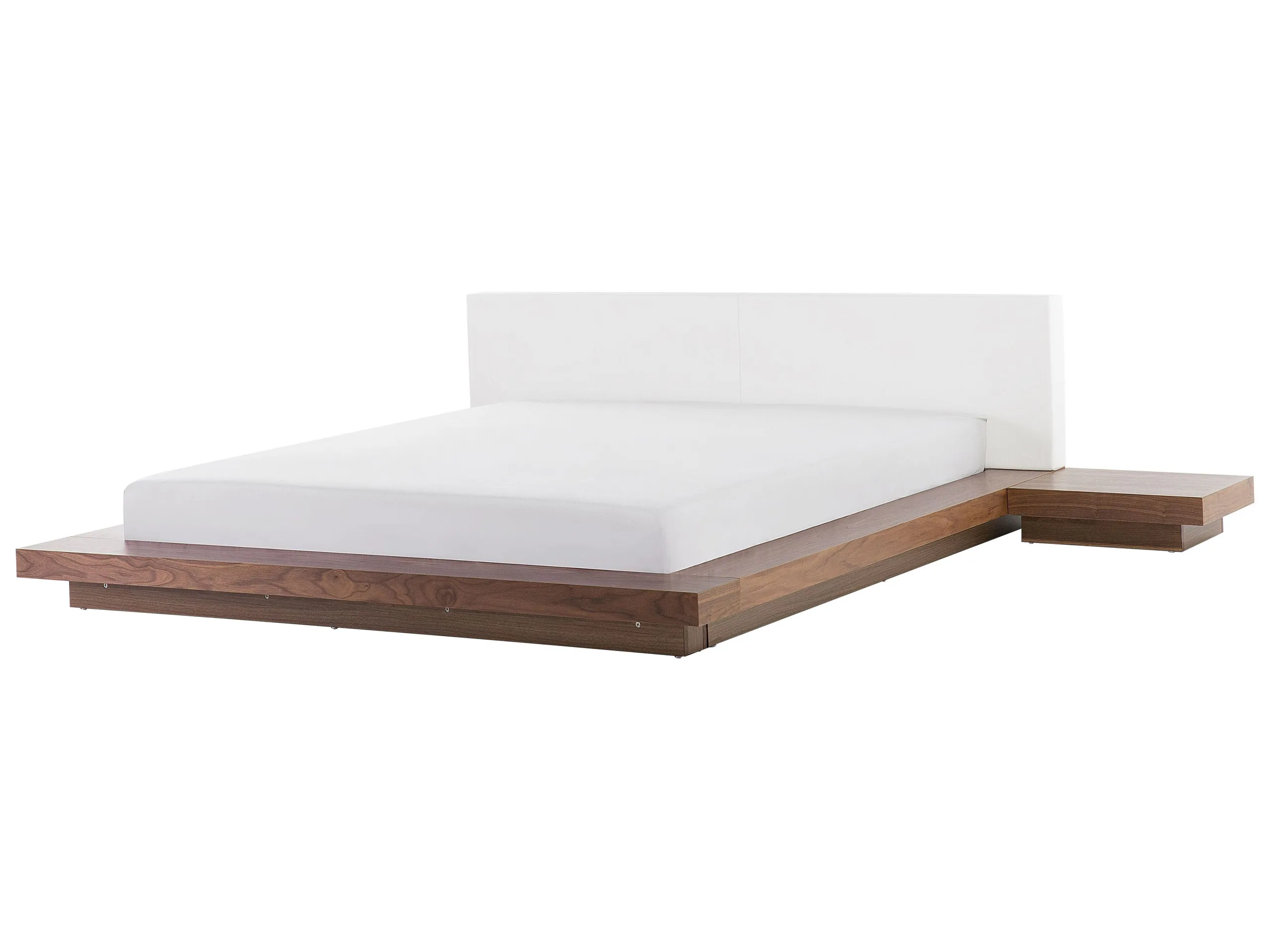 Waterbed Faux Leather ZEN 180 x 200 cm (EU Super King) Brown Ash Wood