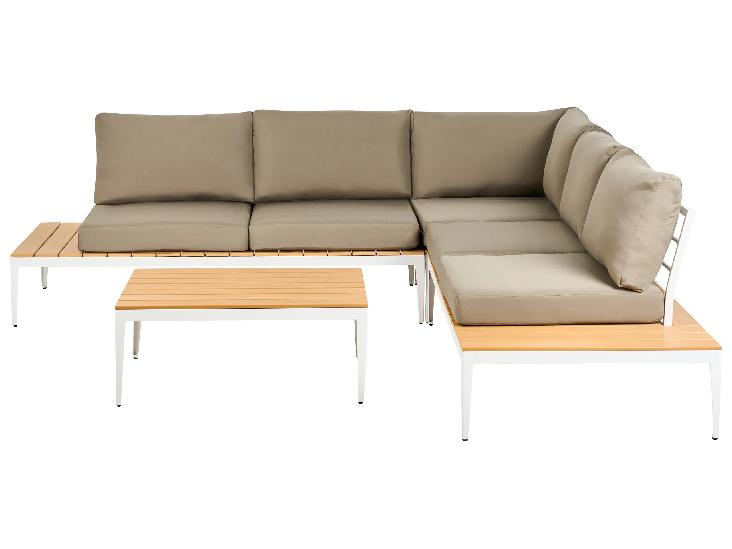 Conjunto esquinero de jardín 5 plazas POSITANO Gris