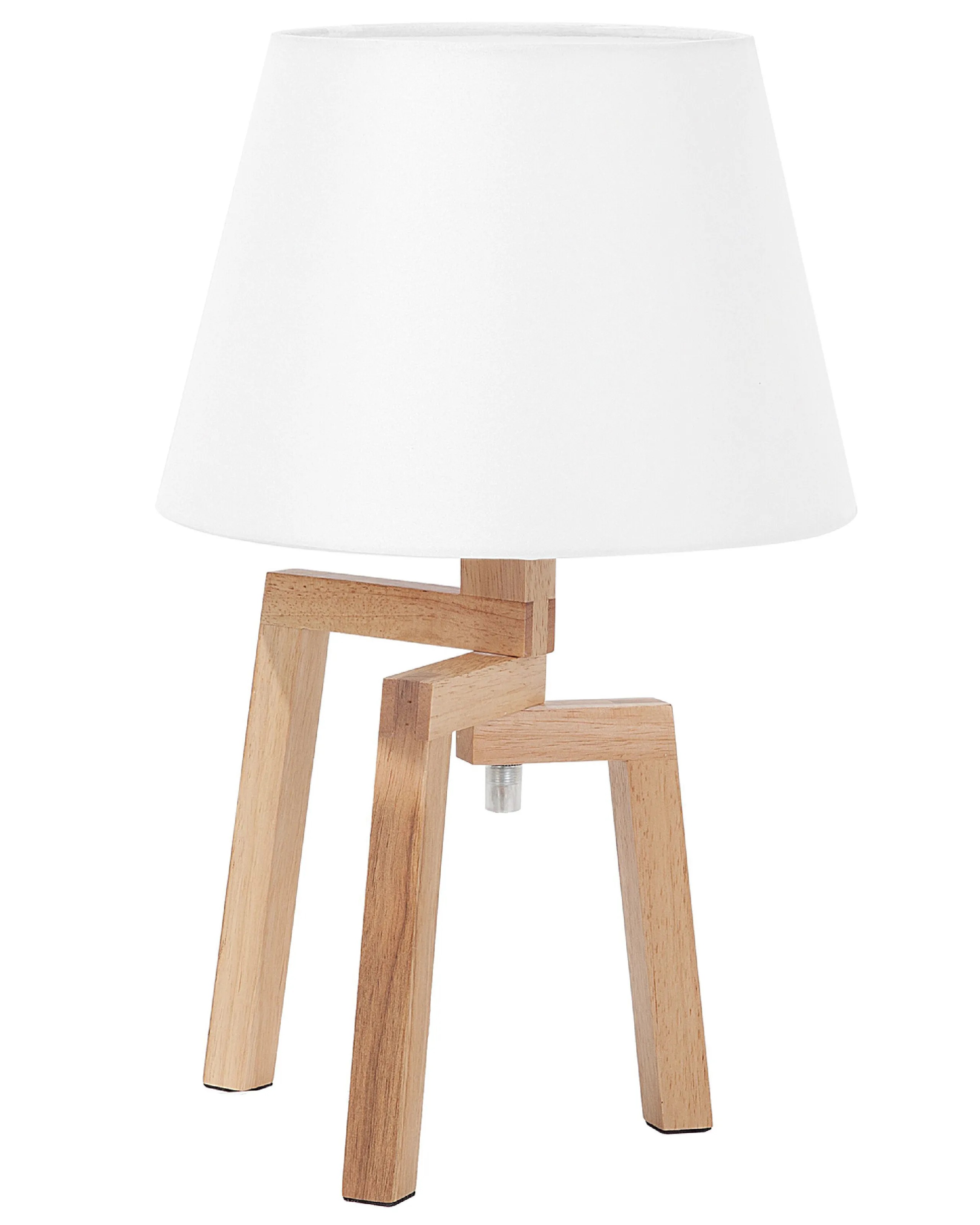 Lámpara de mesa NALON Madera de roble Marrón/Blanco