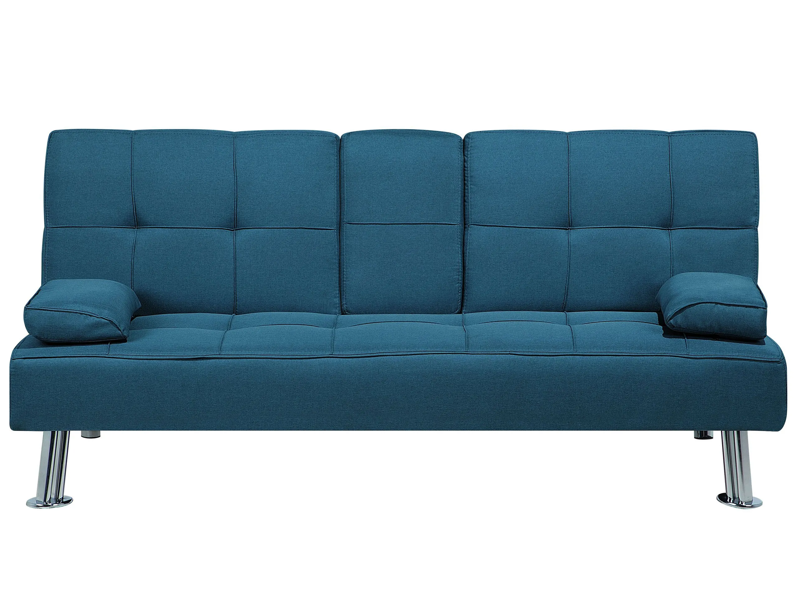 Sofa Bed 3 Seater ROXEN Fabric Blue