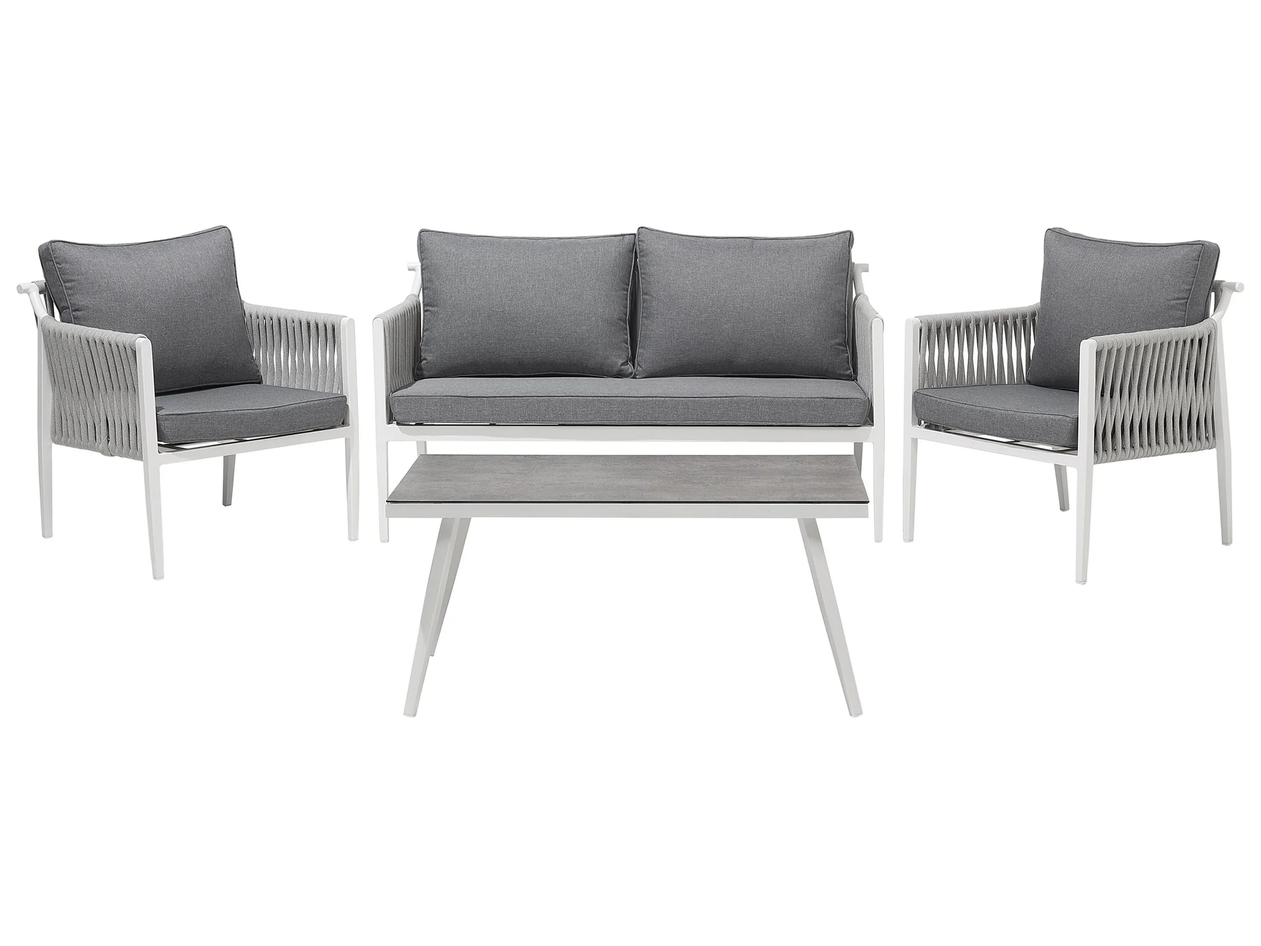 Conjunto de jardín con mesa 4 plazas LATINA Metal Gris