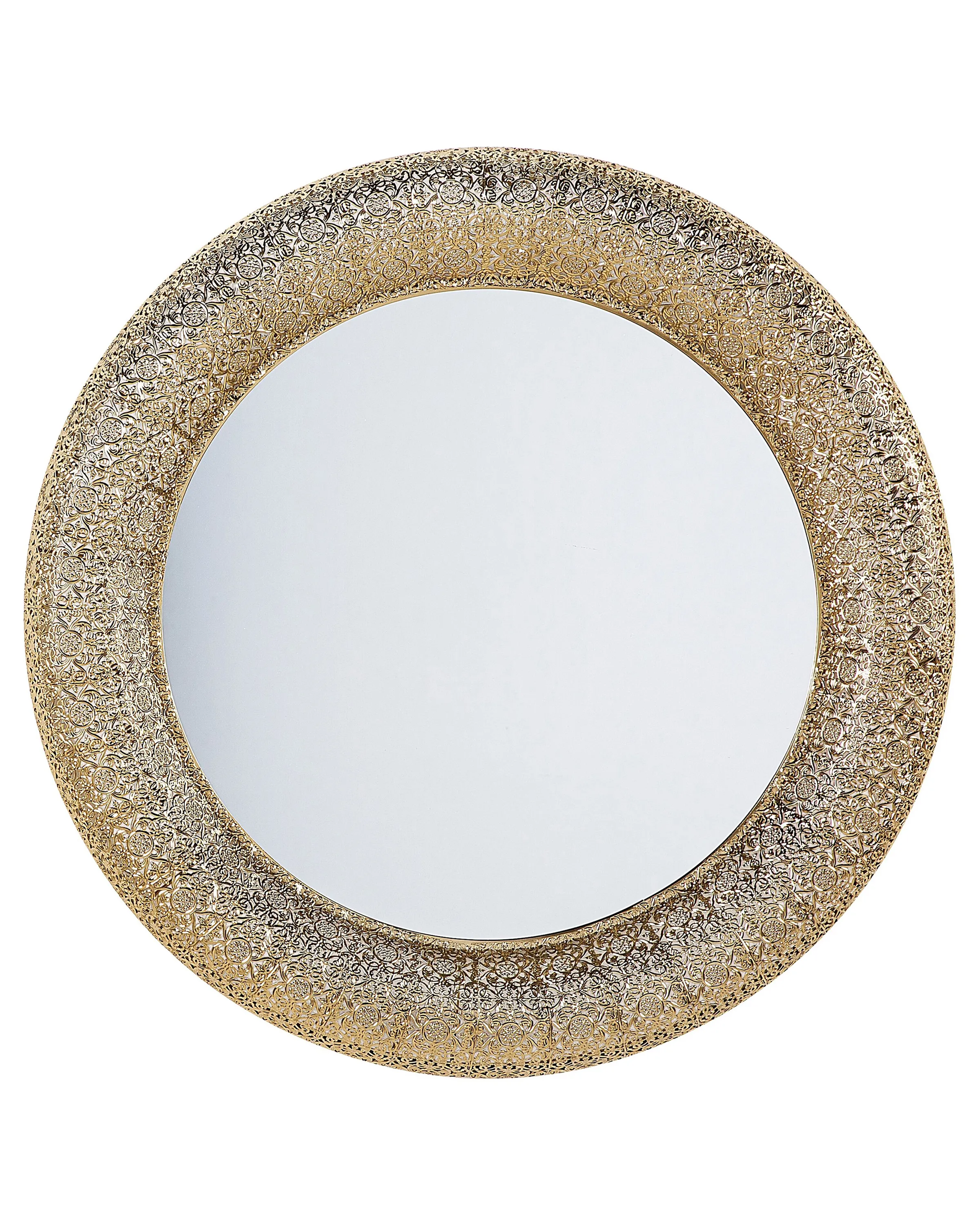 Espejo CHANNAY 80 cm 80 cm Metal Dorado