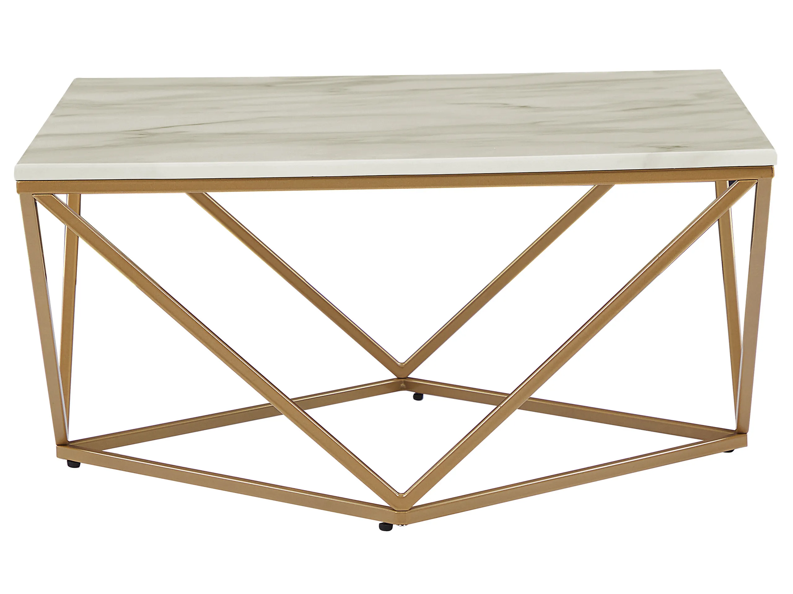 Mesa de centro MALIBU Mármol/Dorado