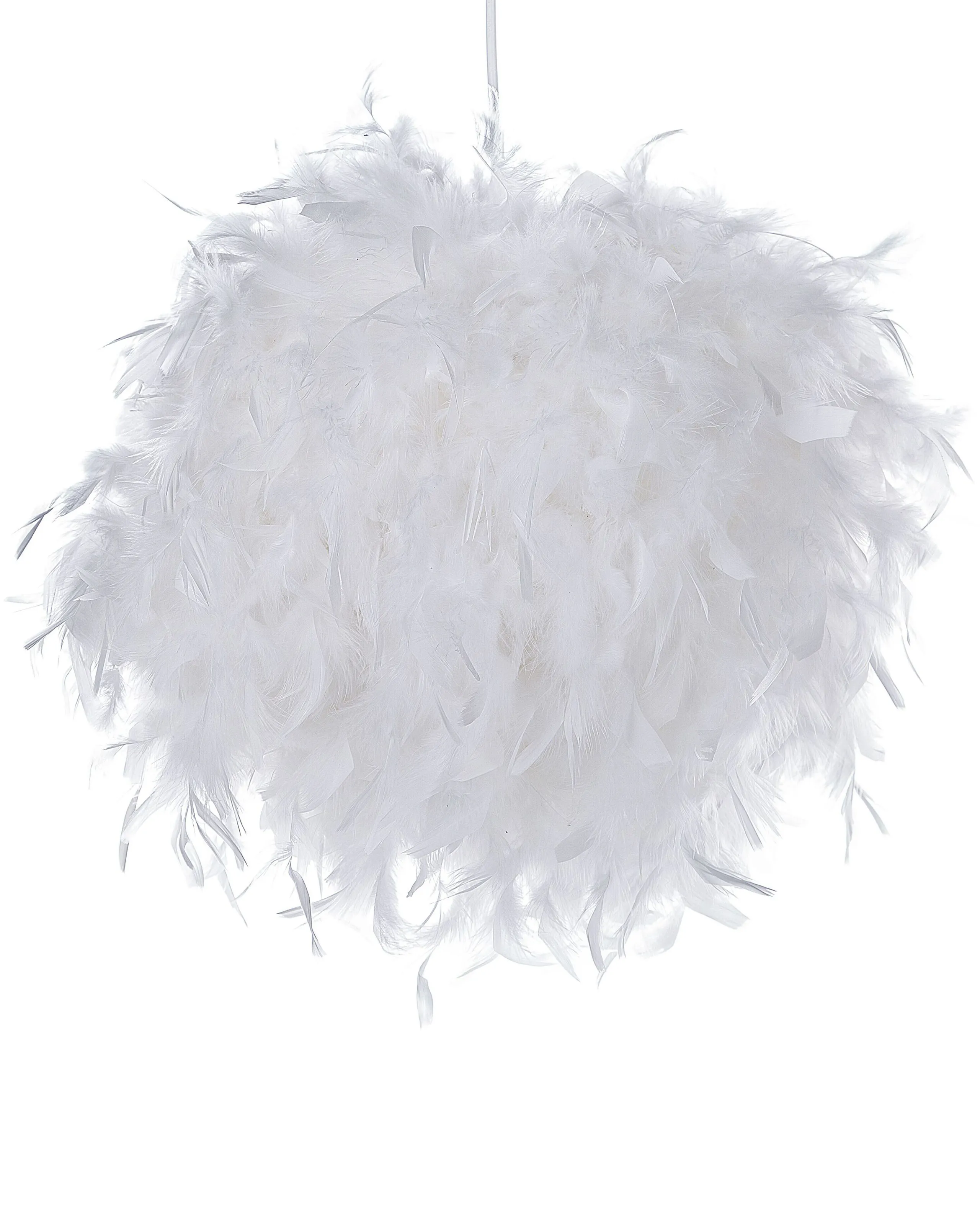Lámpara colgante DRAVA Plumas Blanco