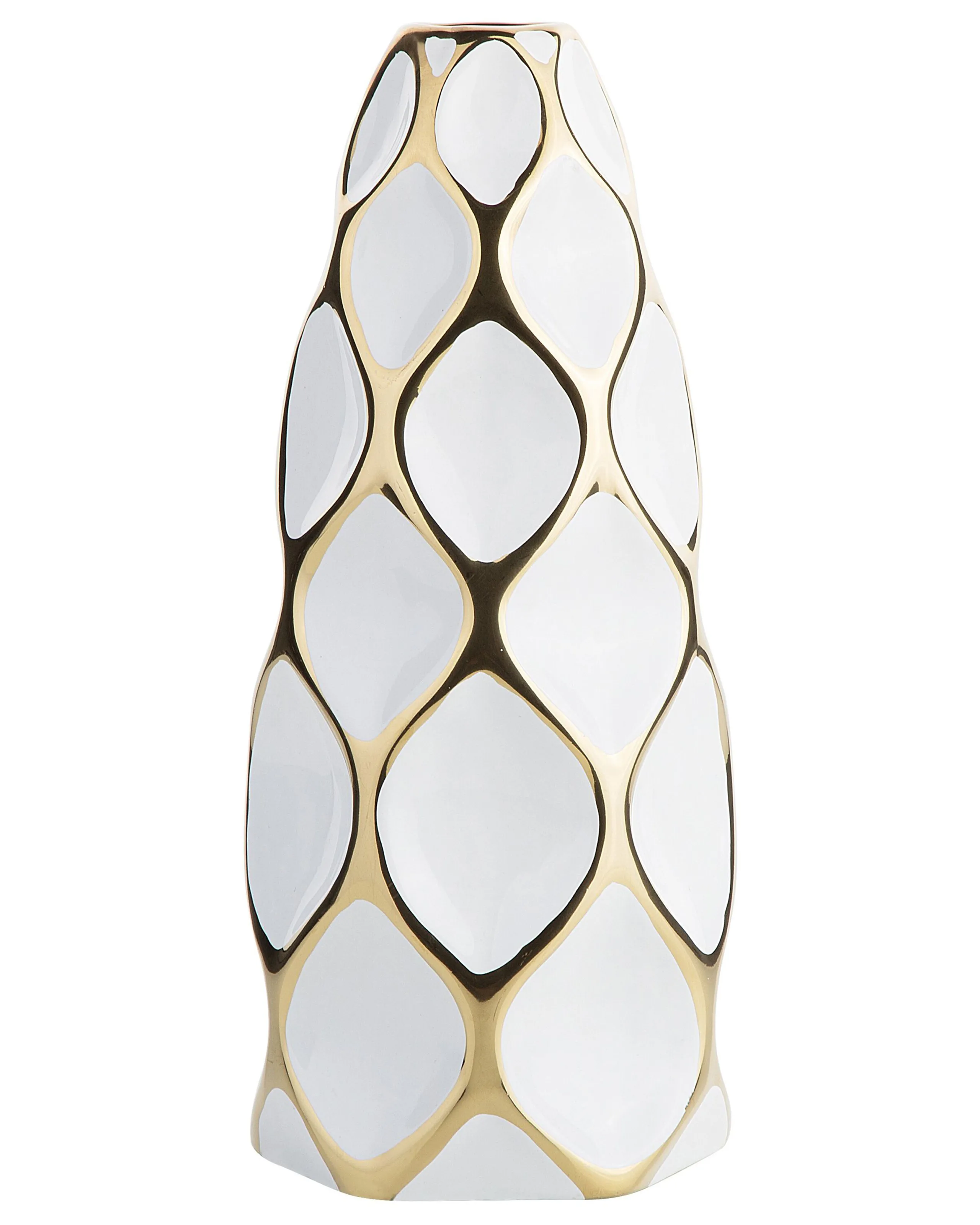 Jarrón para flores AVILA Gres 36 cm Blanco