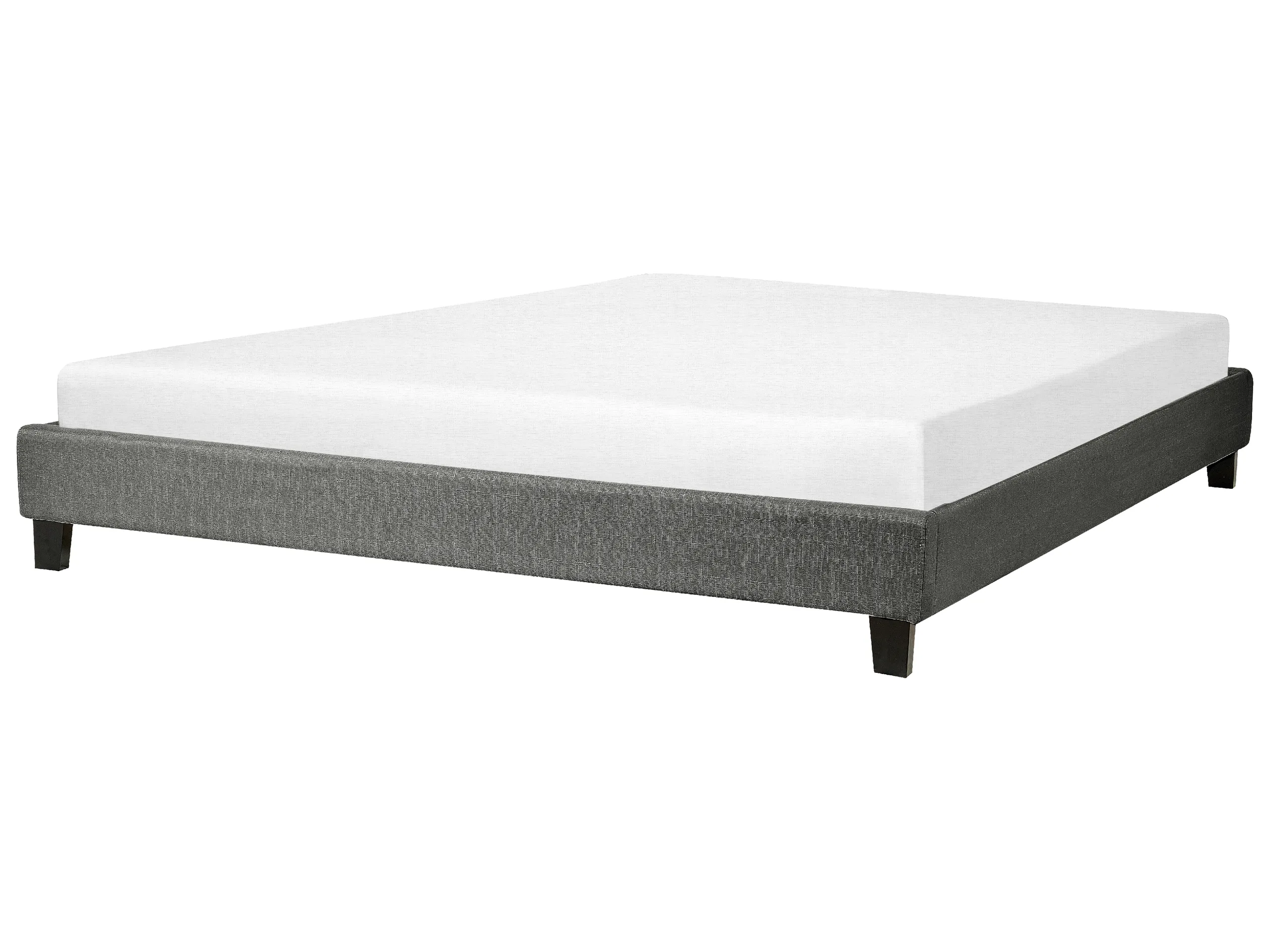 Bed without Headboard Fabric ROANNE 180 x 200 cm (EU Super King) Grey