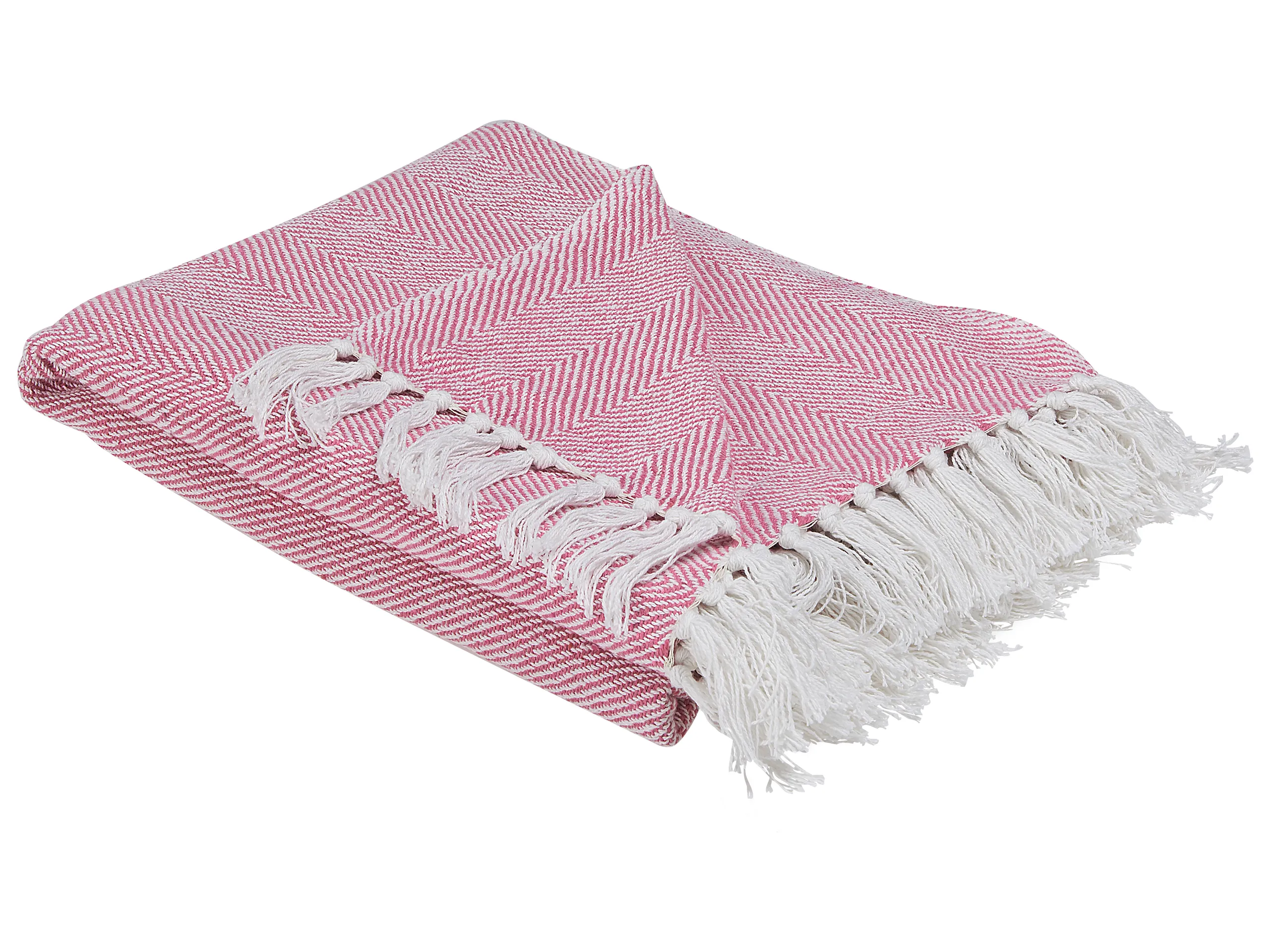 Manta TANGIER Algodón 130 x 160 cm Rosa