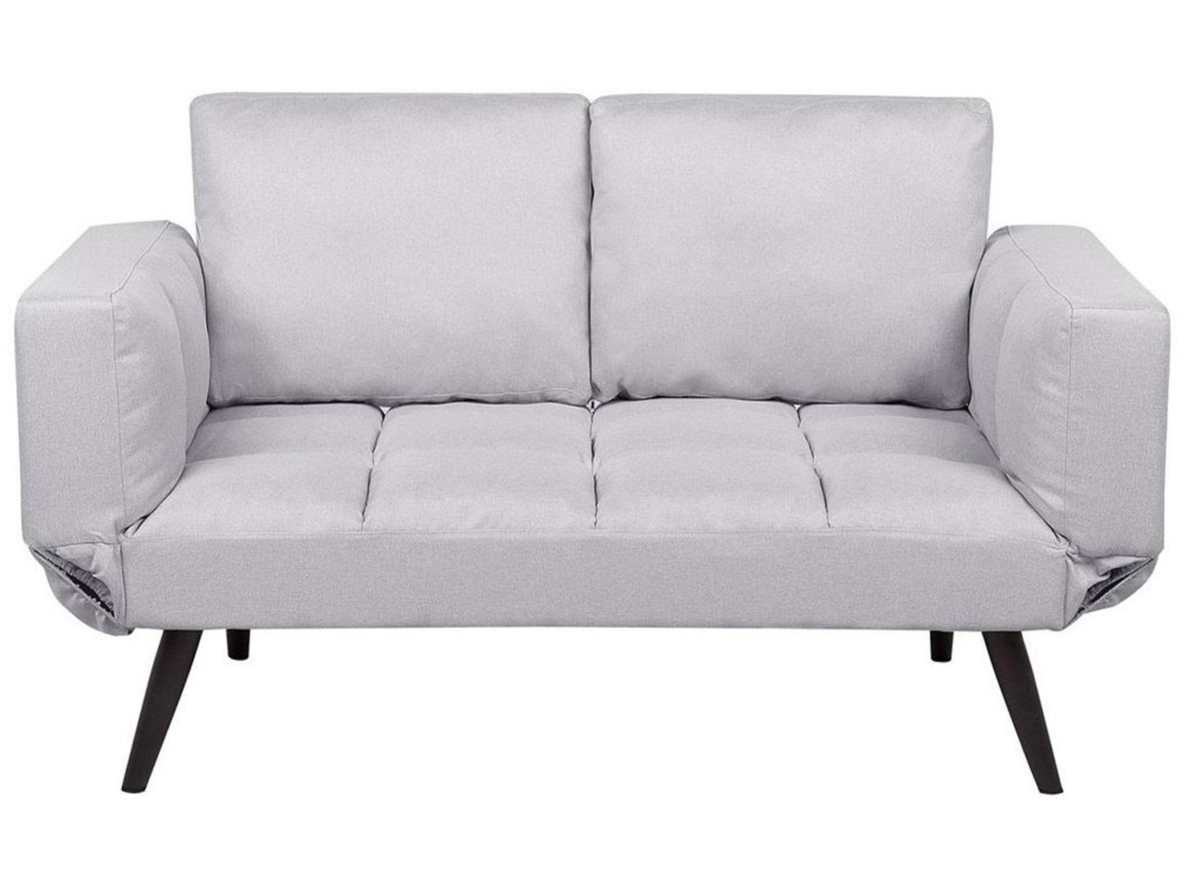 Sofa Bed 2 Seater BREKKE Fabric Light Grey