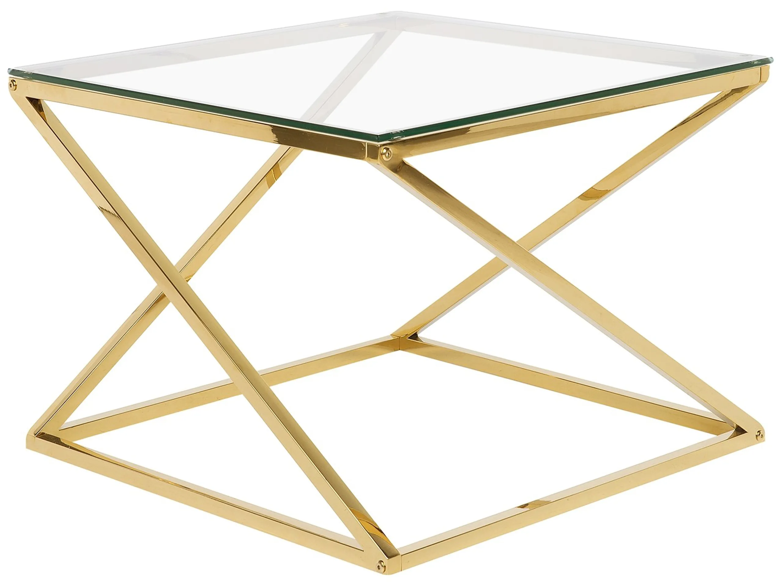 Mesa de centro BEVERLY Vidrio Dorado