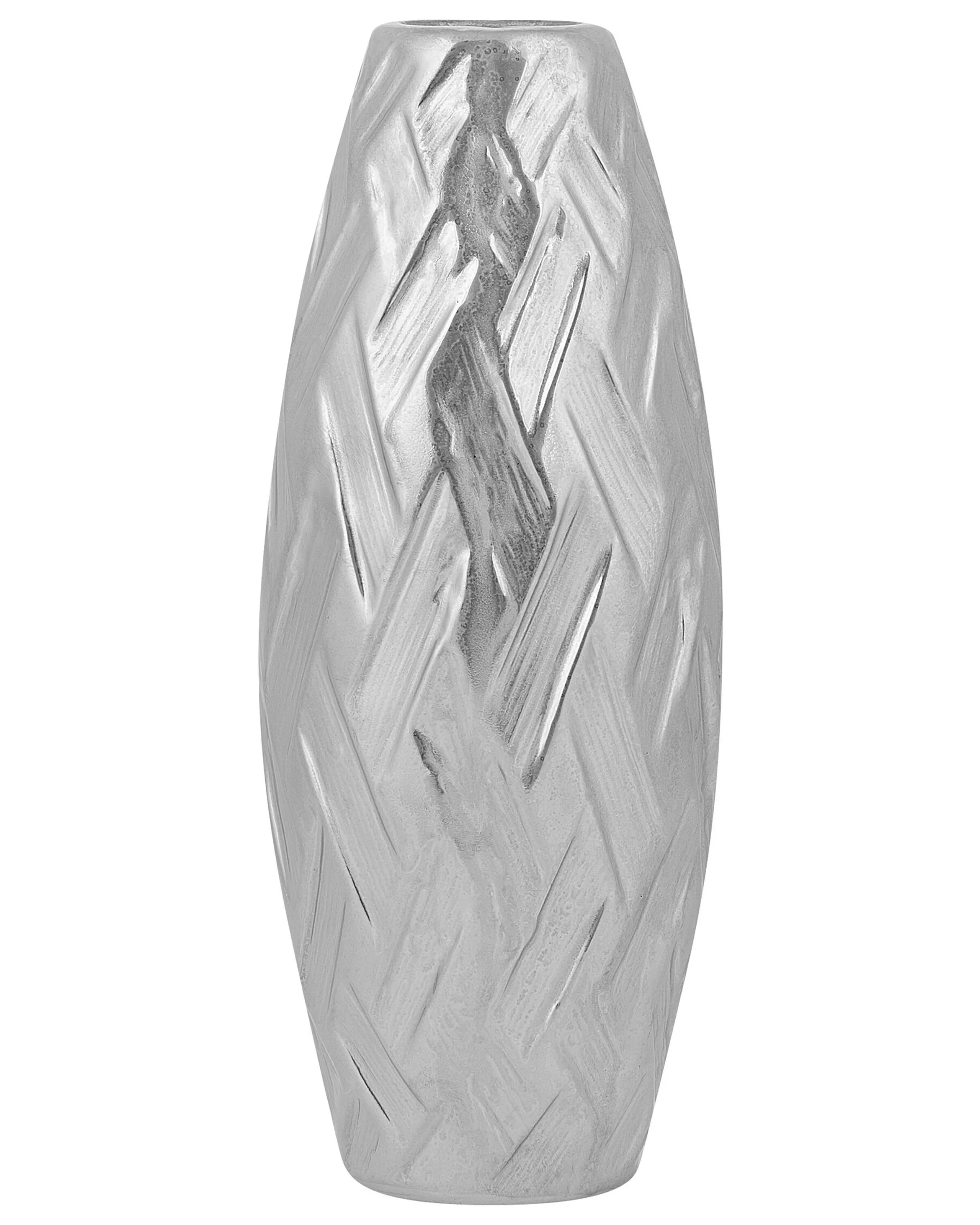 Jarrón decorativo ARPAD Gres 33 cm Plateado