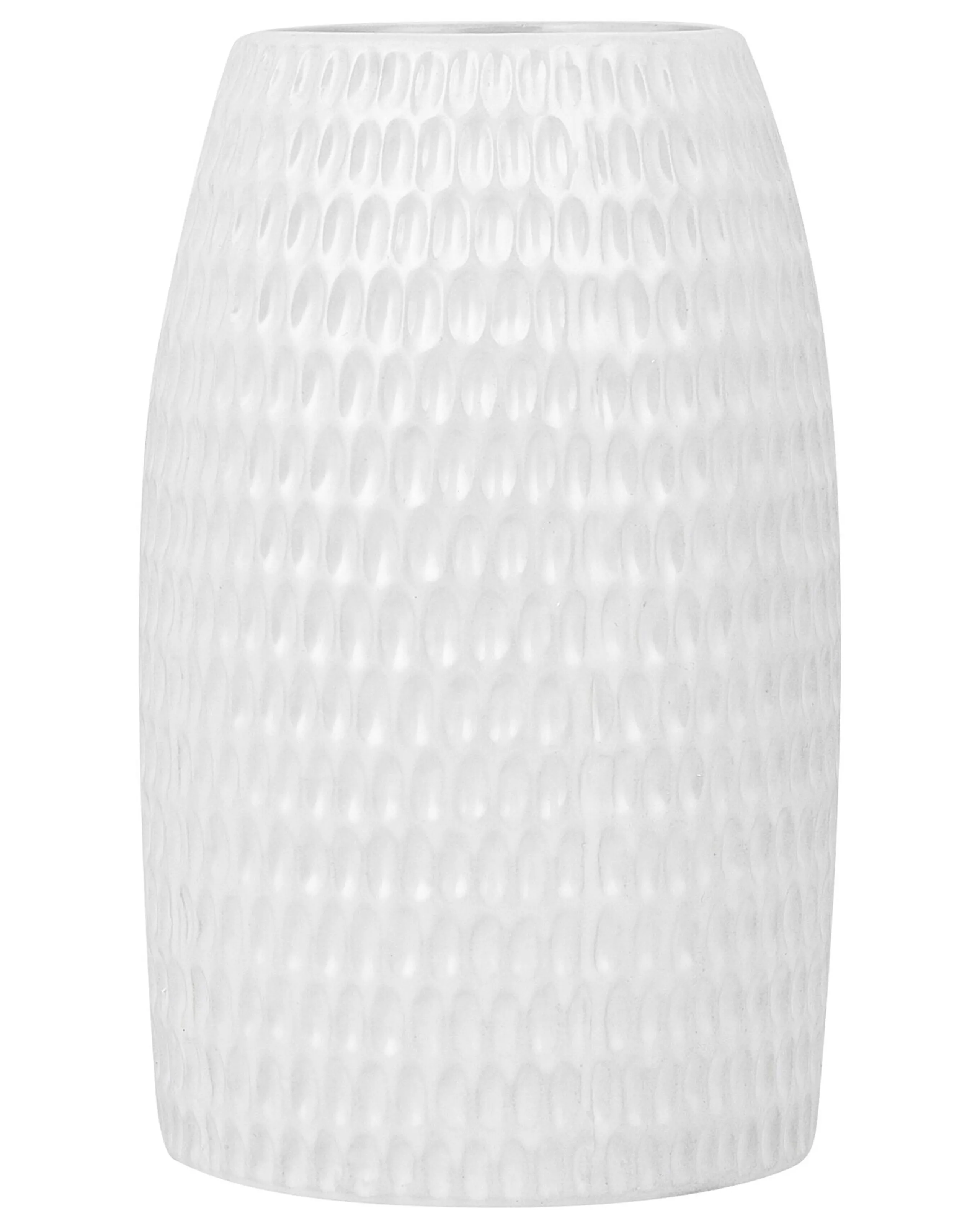 Jarrón decorativo LINZI Gres 25 cm Blanco