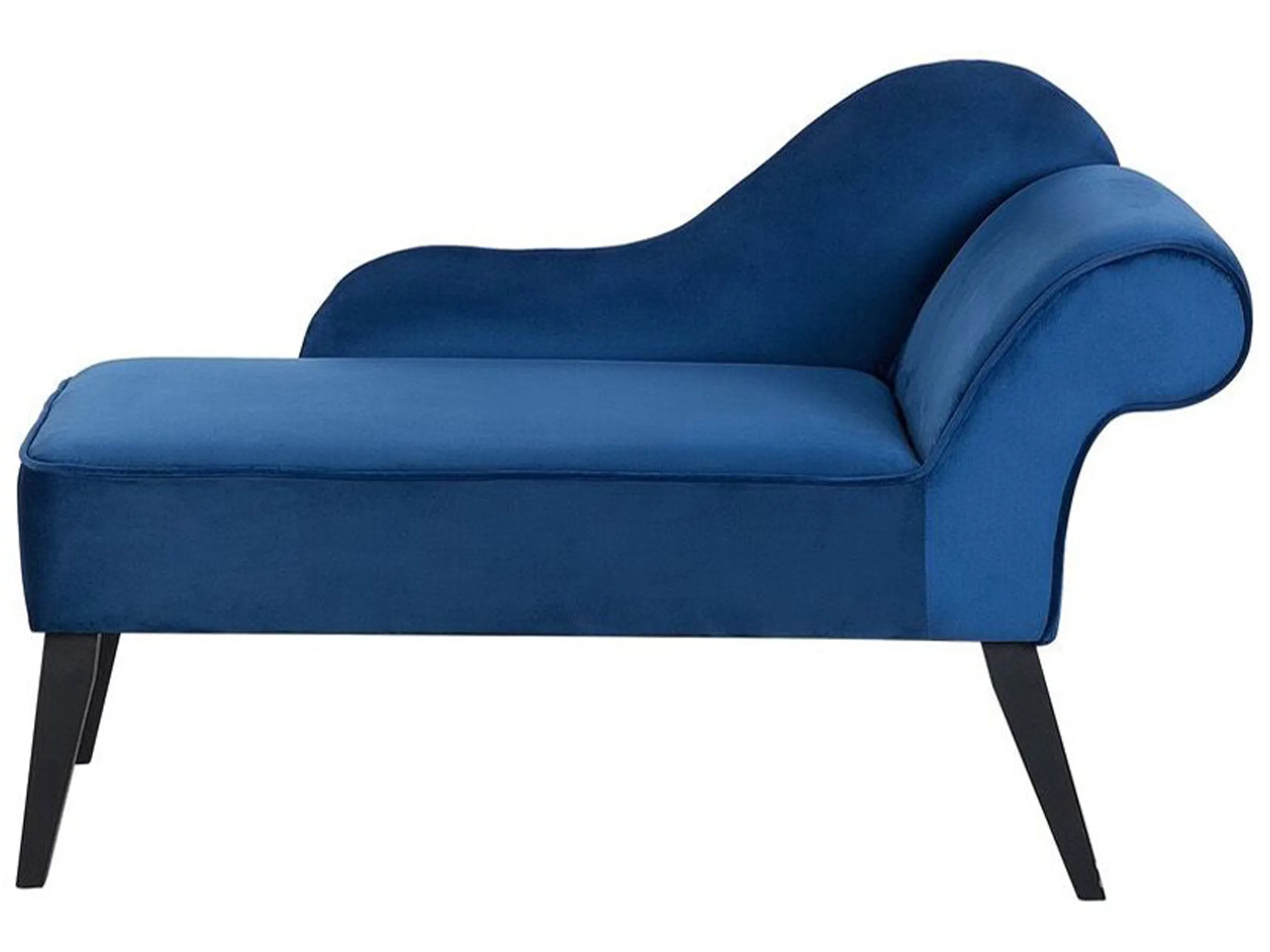 Chaise longue derecho BIARRITZ Terciopelo Azul marino