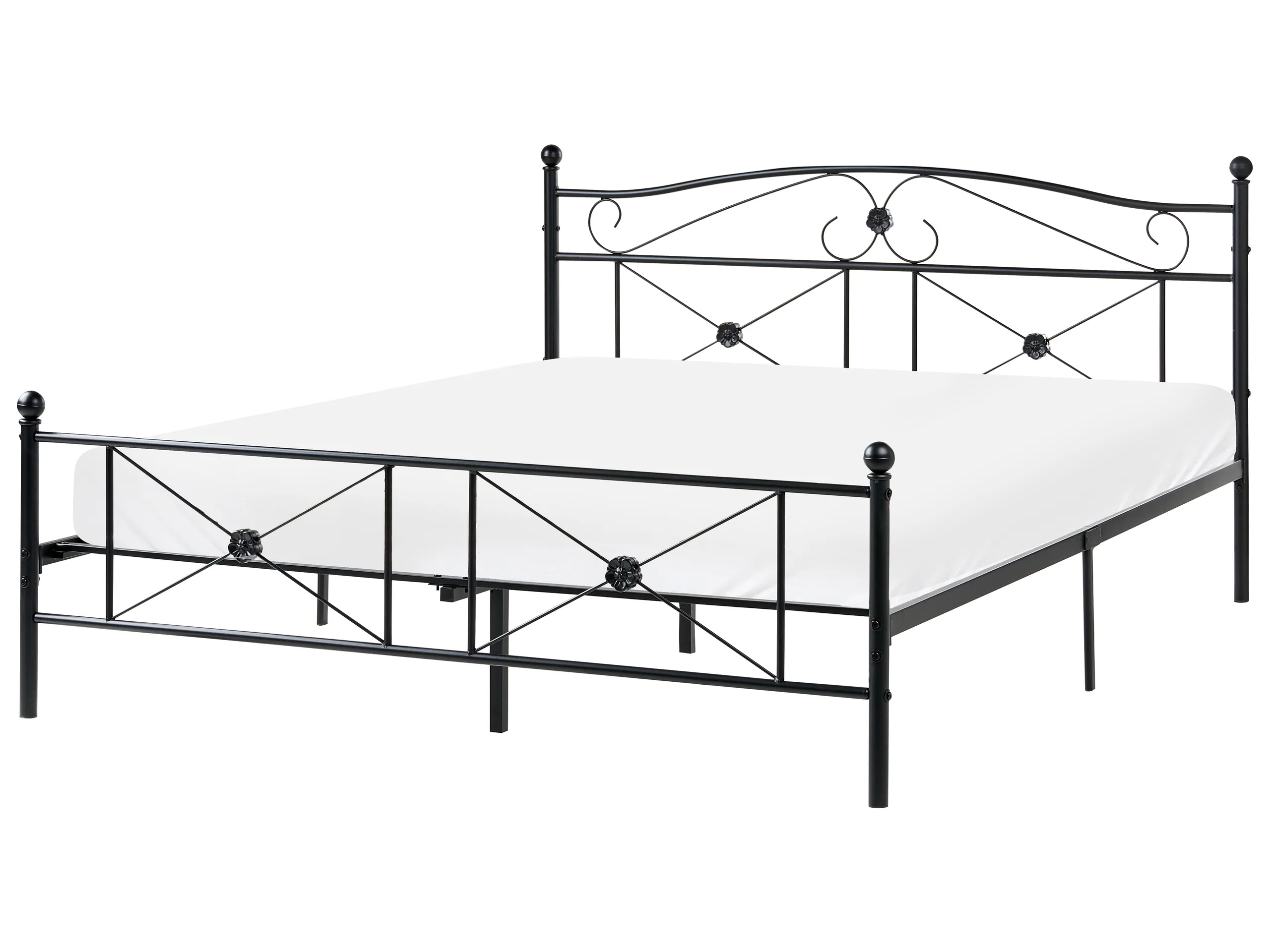 Bed Metal RODEZ 160 x 200 cm (EU King Size) Black