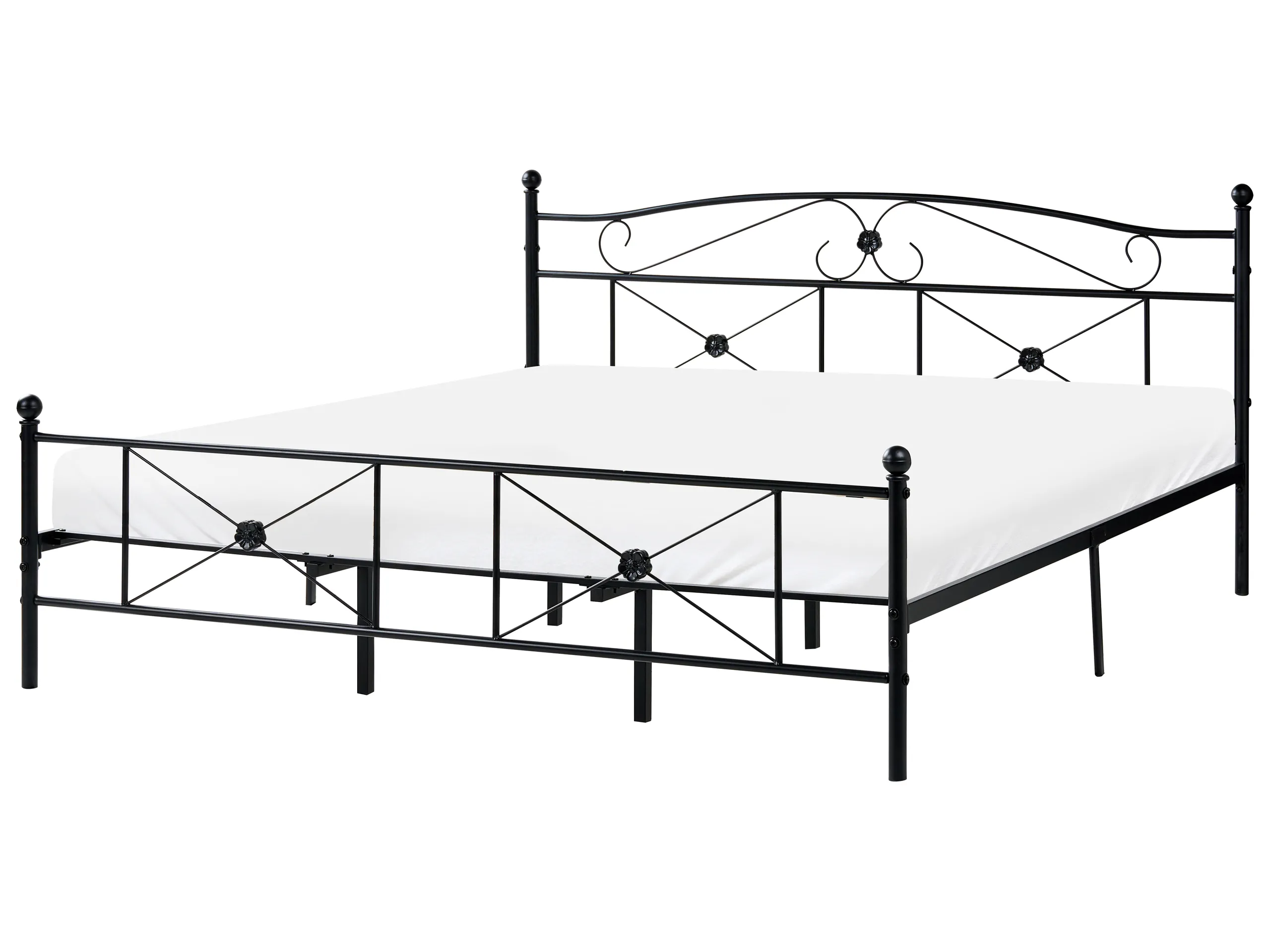 Bed Metal RODEZ 180 x 200 cm (EU Super King) Black