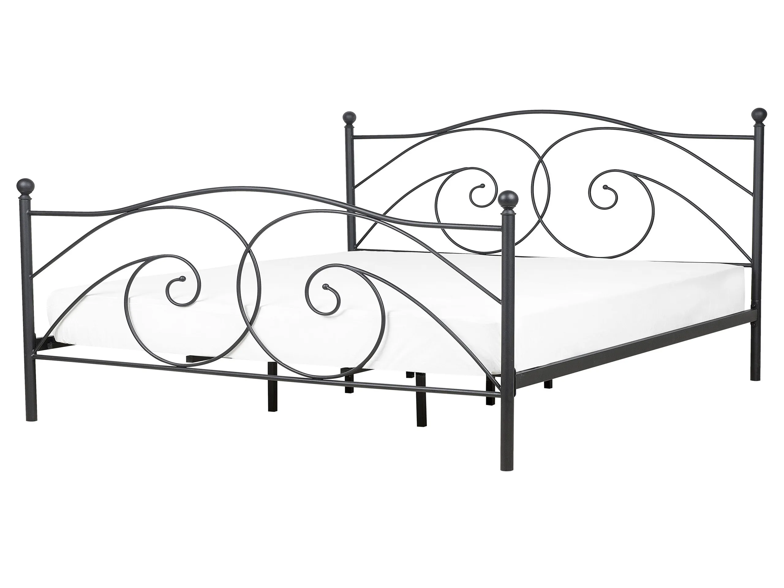 Bed Metal DINARD 160 x 200 cm (EU King Size) Black