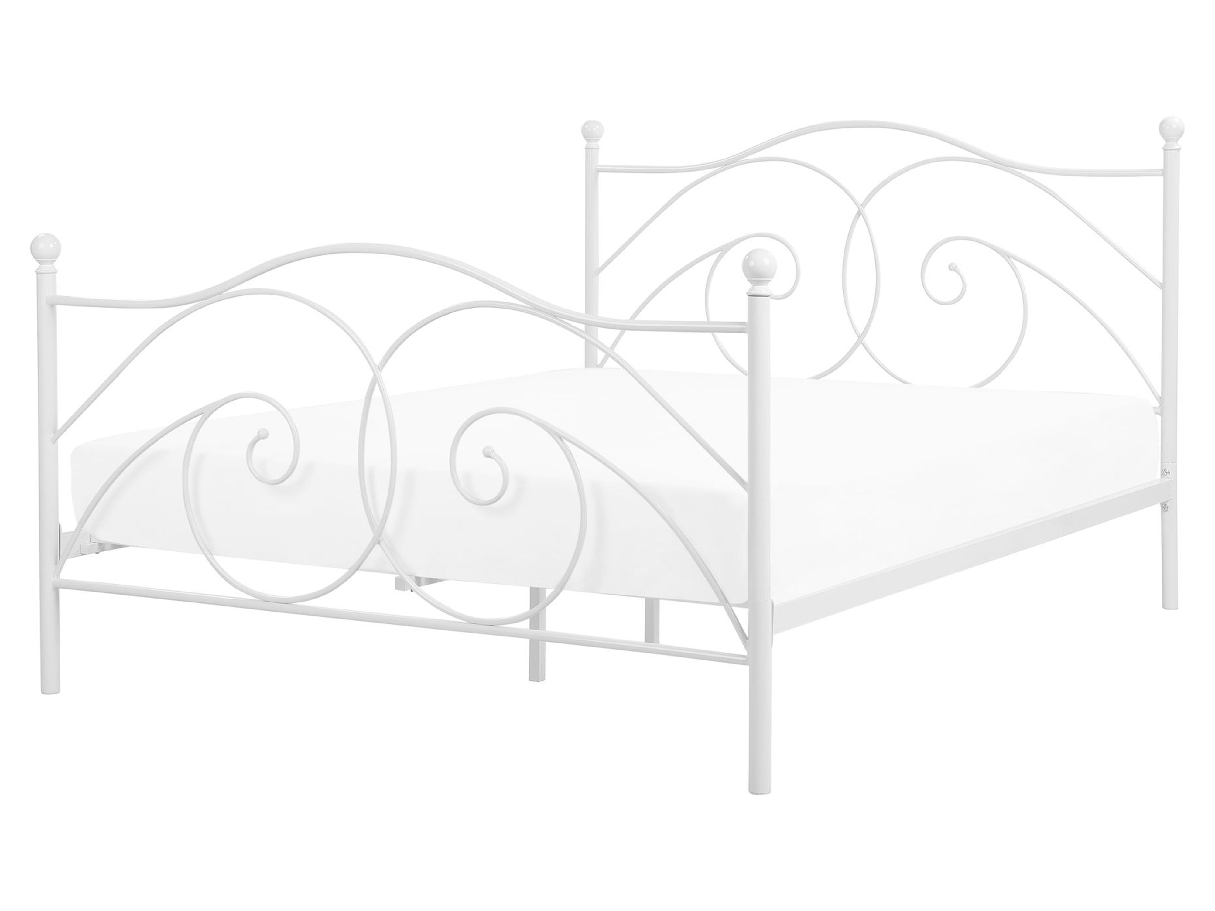 Bed Metal DINARD 160 x 200 cm (EU King Size) White