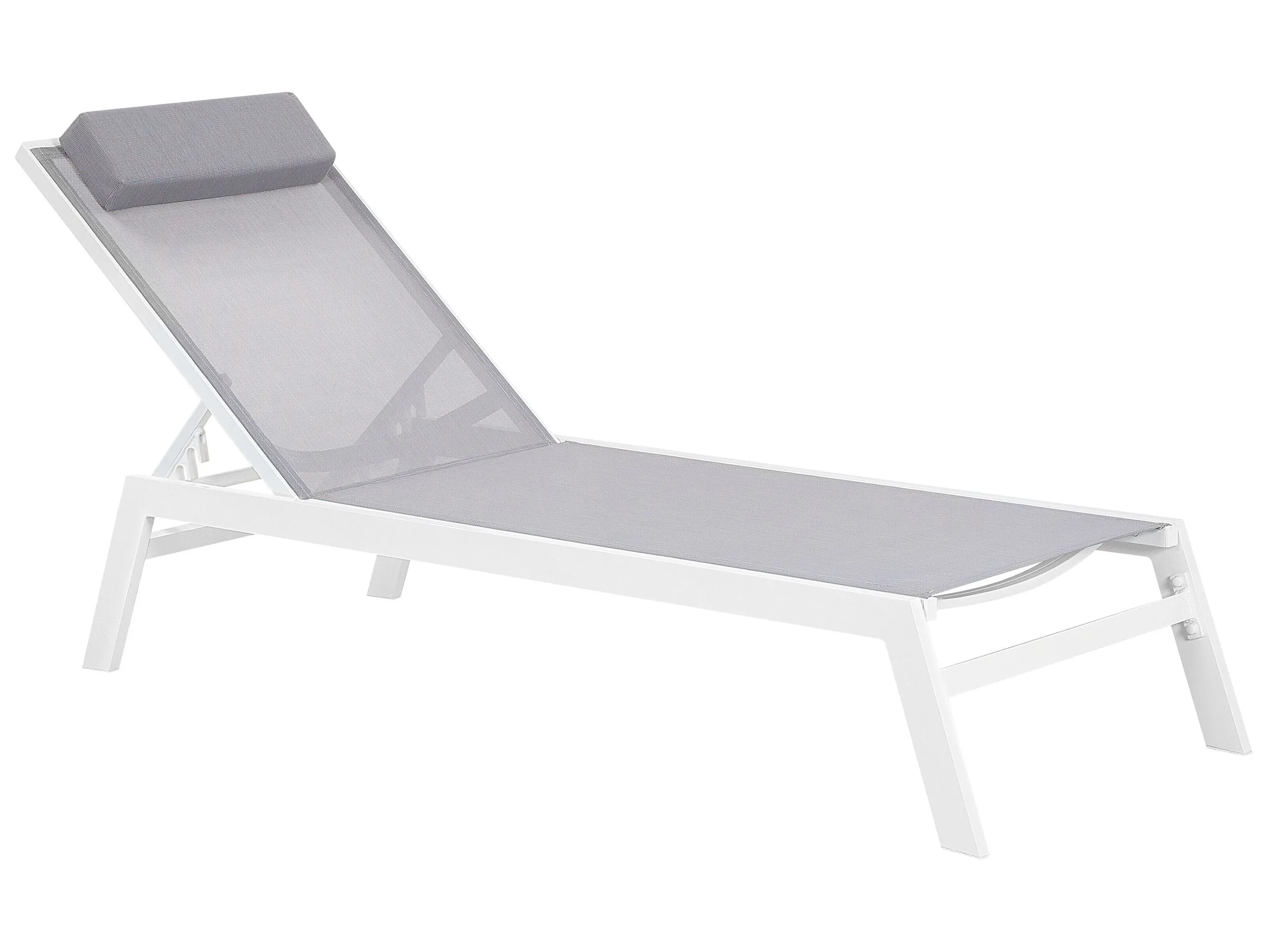 Sun Lounger CATANIA Reclining Metal Grey
