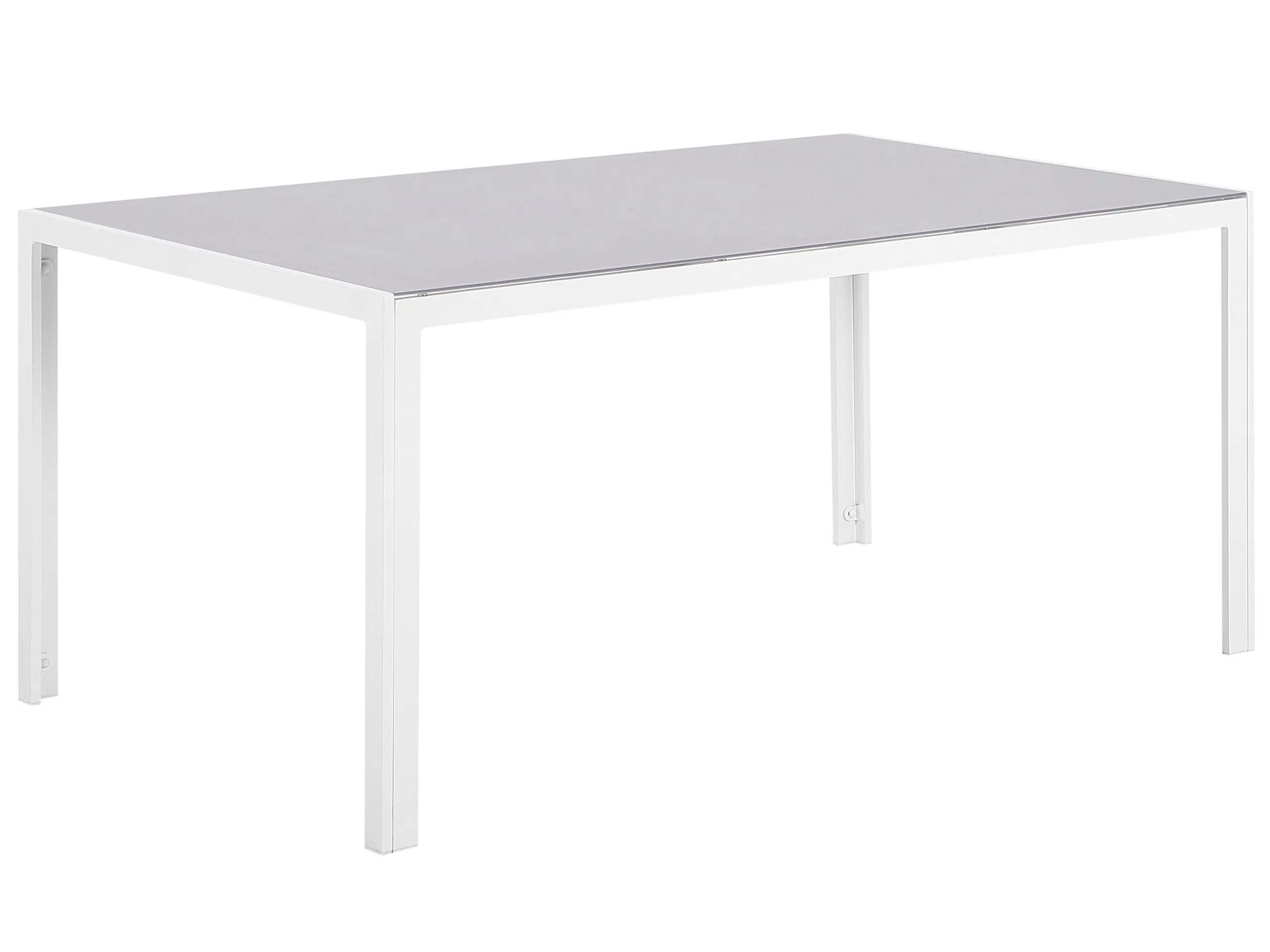 Mesa de jardín CATANIA 160 cm 91 cm Vidrio Gris