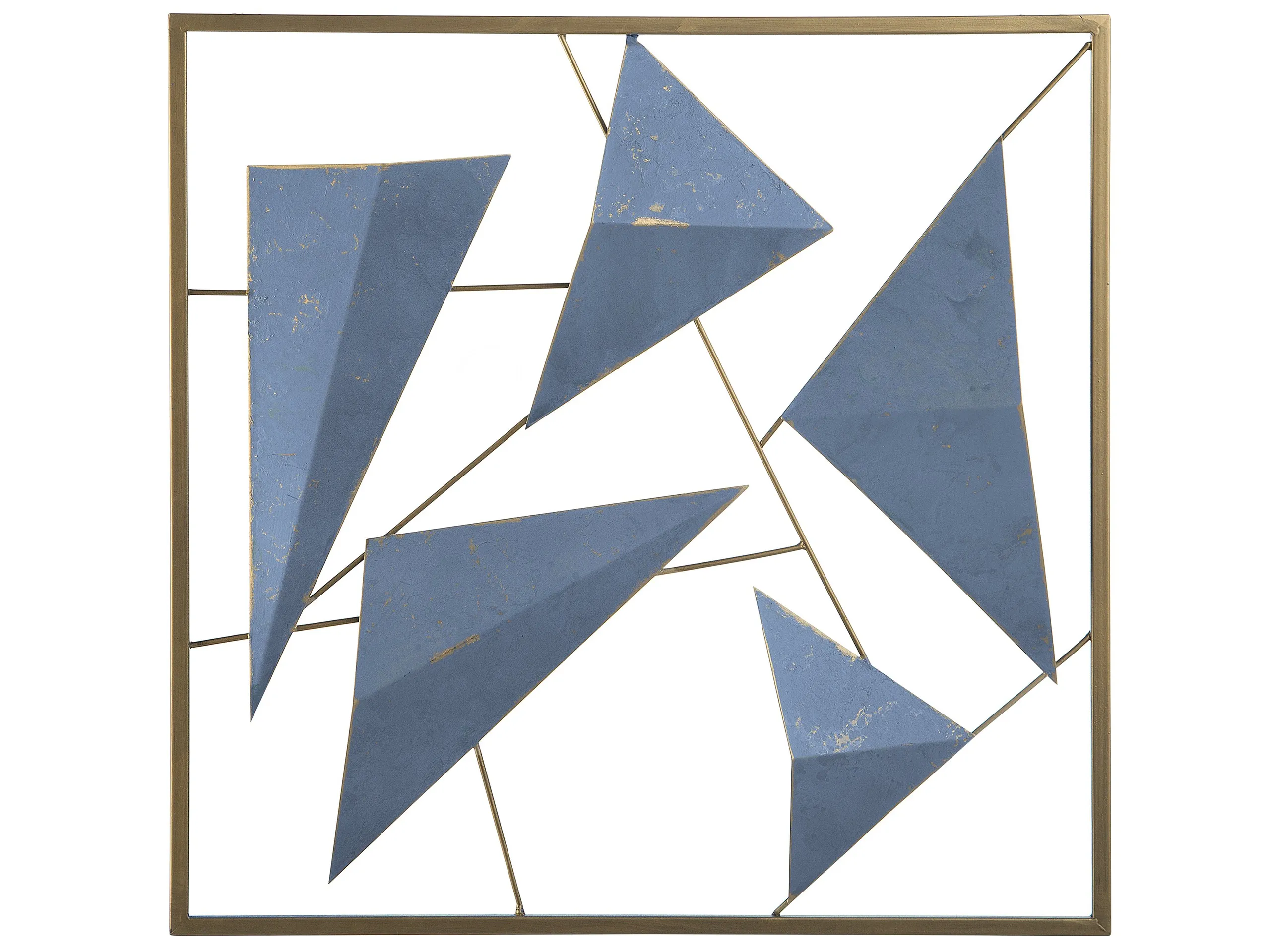 Decoración de pared ZINC Metal 50 cm Azul