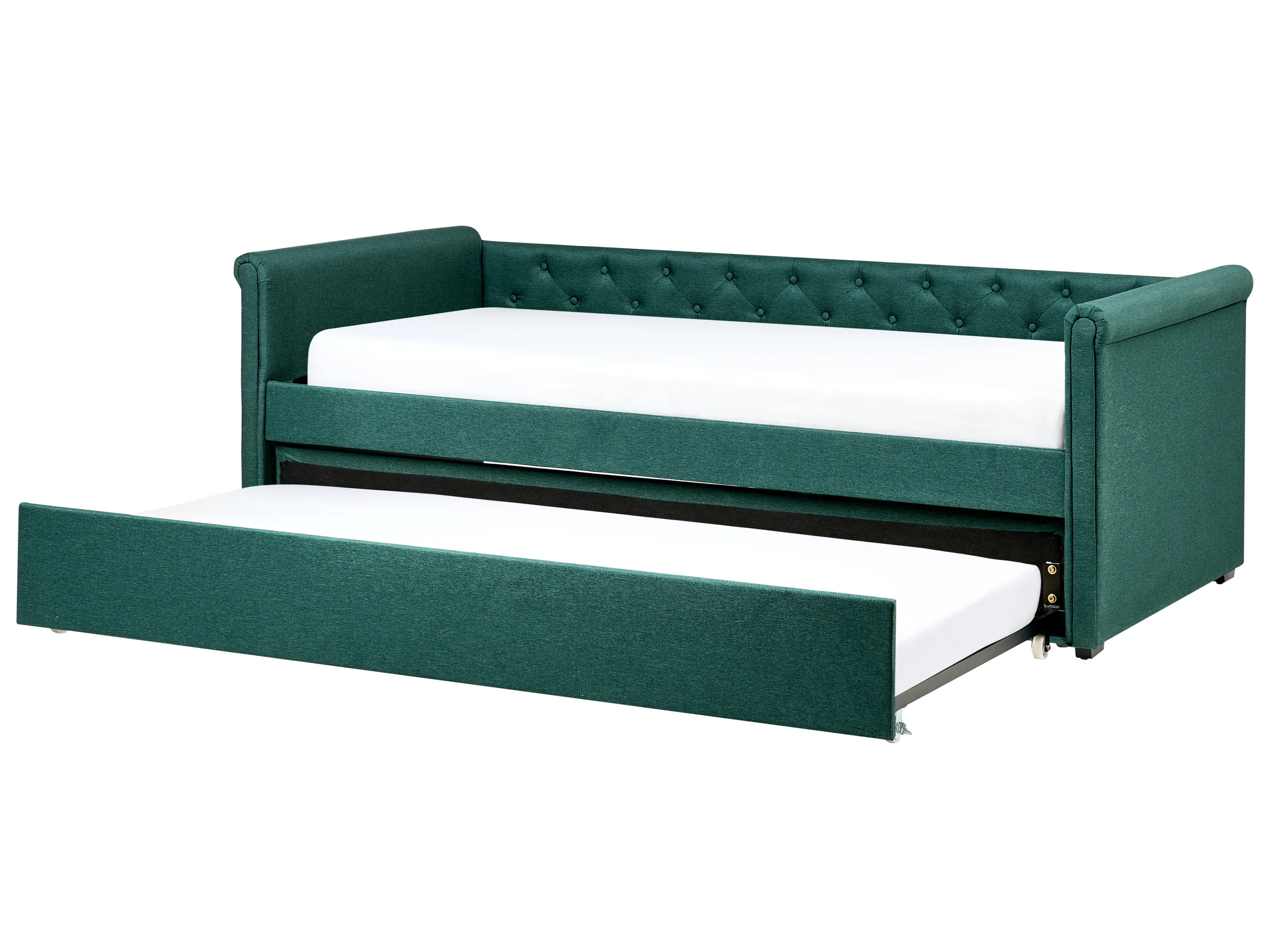 Trundle Bed Fabric LIBOURNE 90 x 200 cm (EU Single) Dark Green
