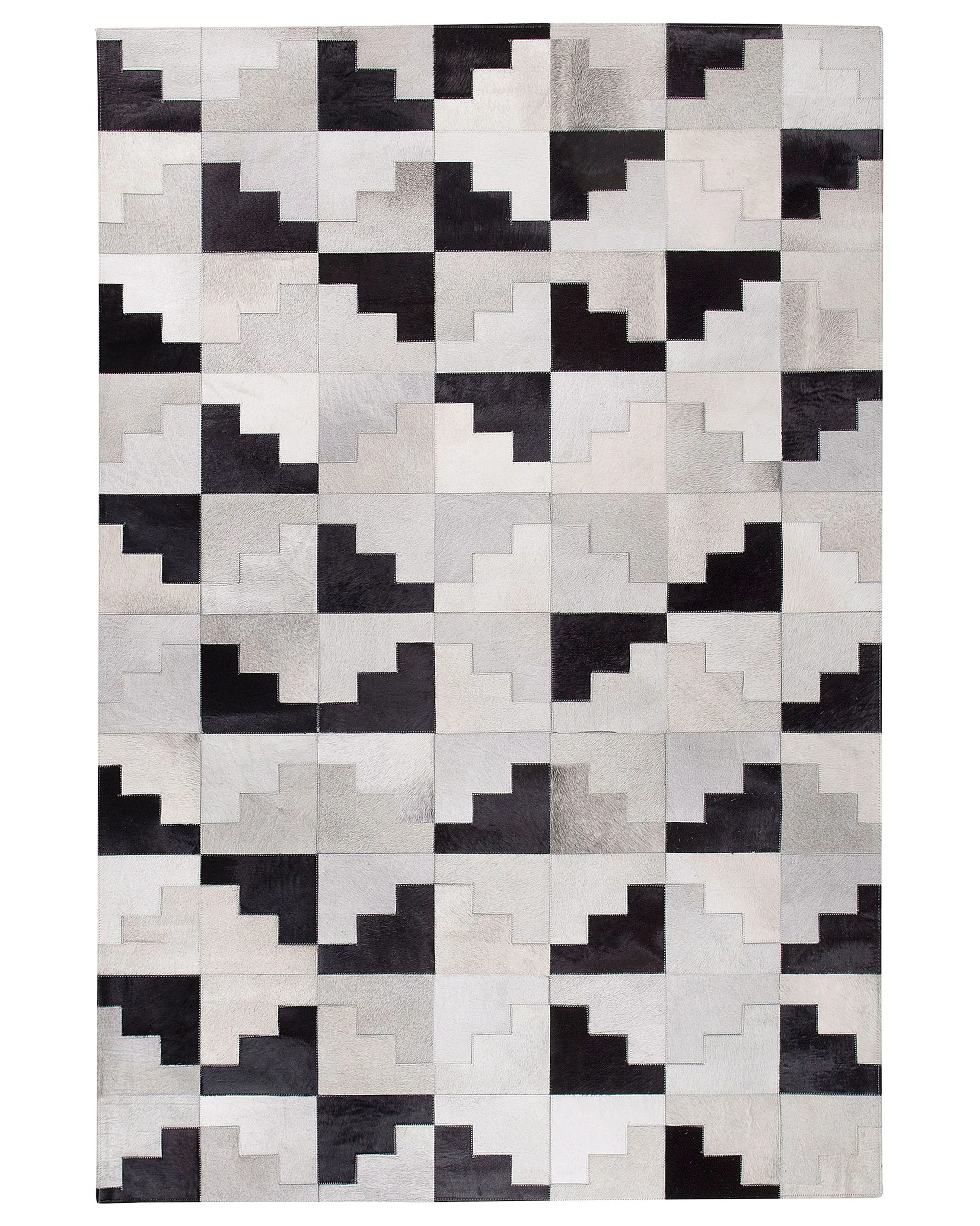 Rug EFIRLI Grey 160 x 230 cm Leather