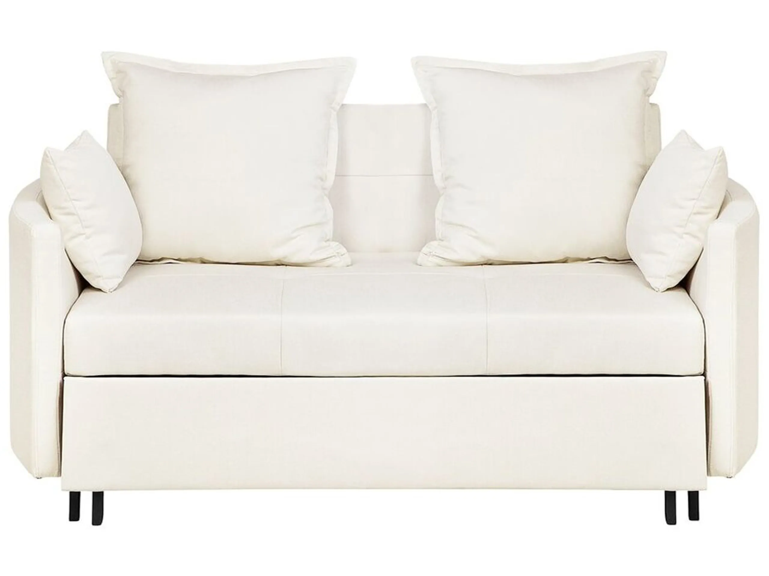 Sofa Bed 2 Seater HOVIN Fabric Light Beige