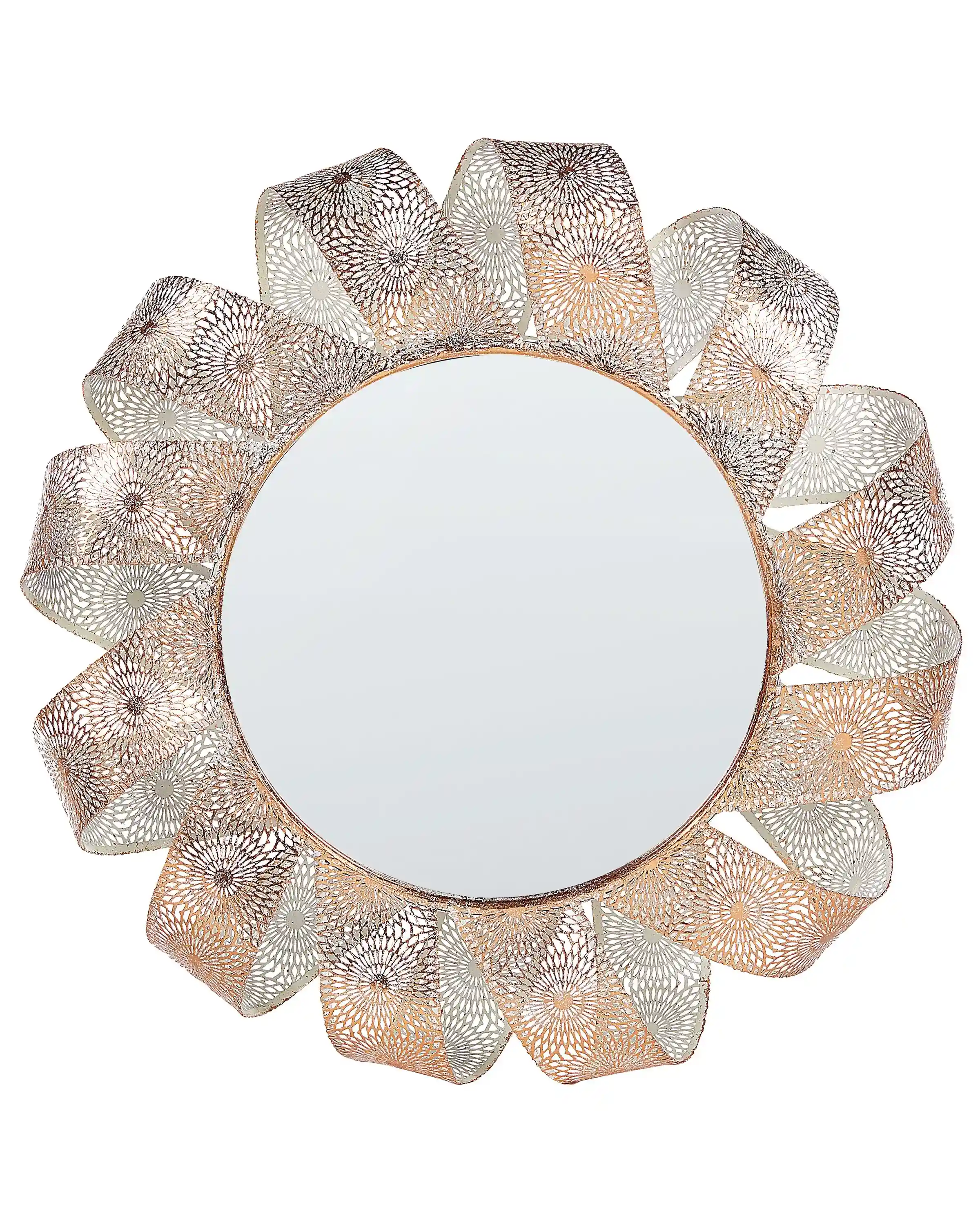 Espejo MANGALORE 54 cm 54 cm Metal Blanco