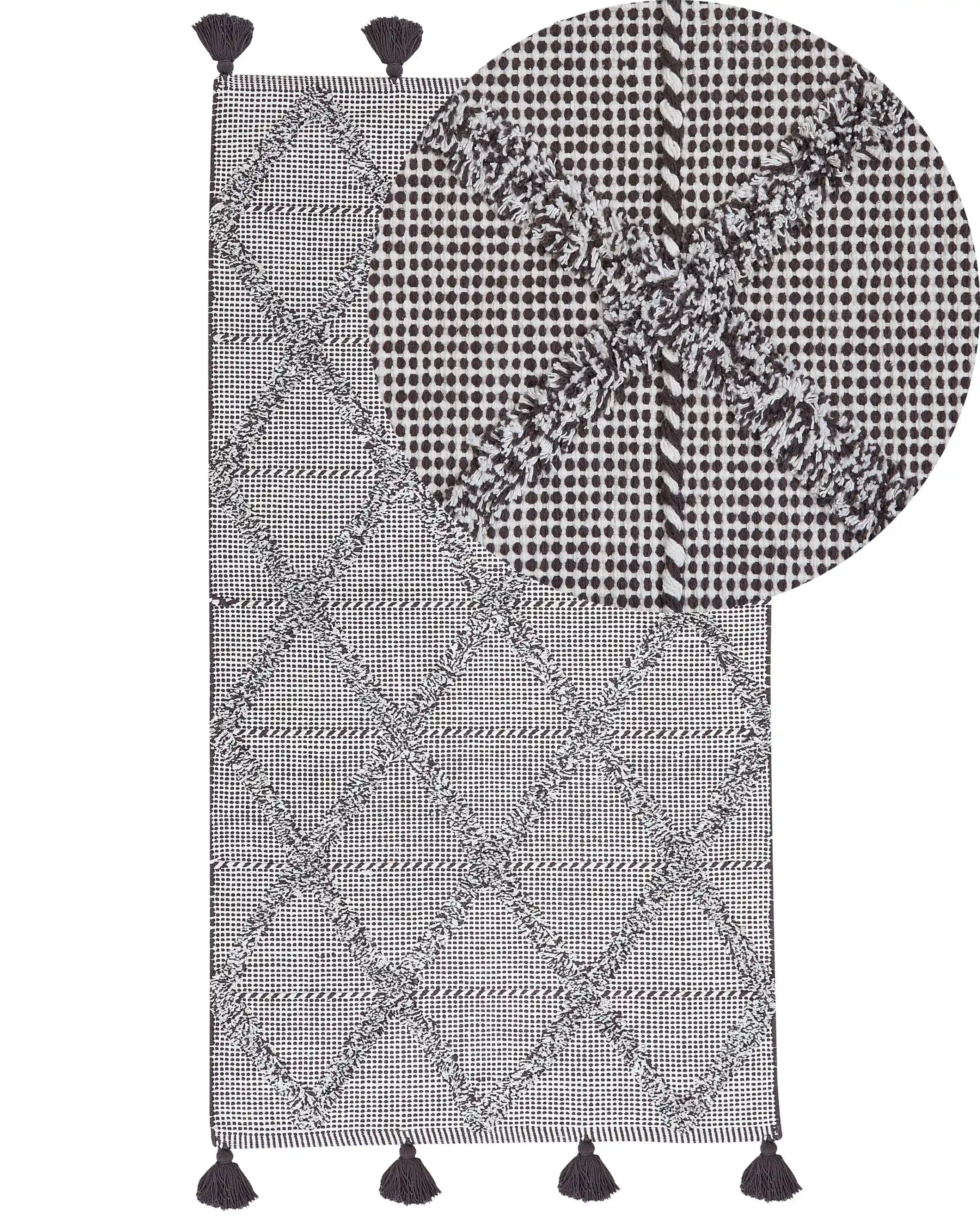 Rug TUZLA Brown 80 x 150 cm Cotton