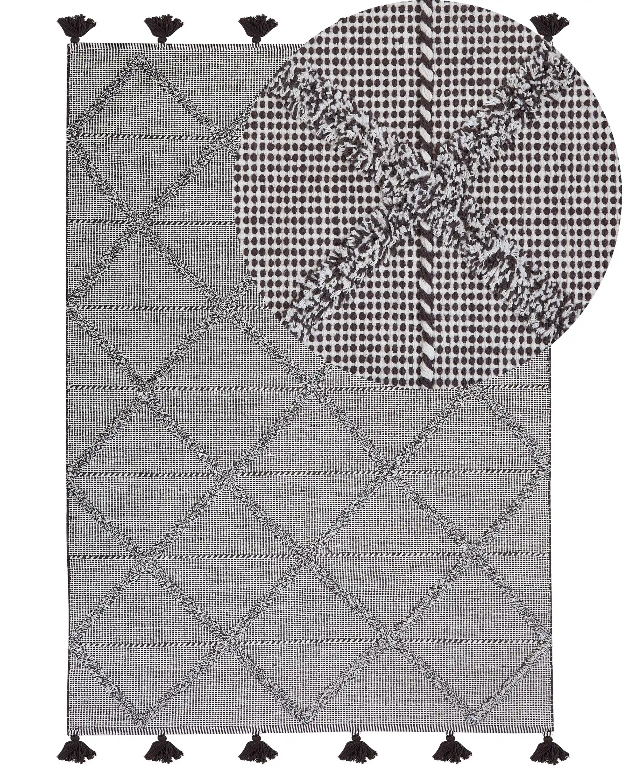 Rug TUZLA Brown 140 x 200 cm Cotton