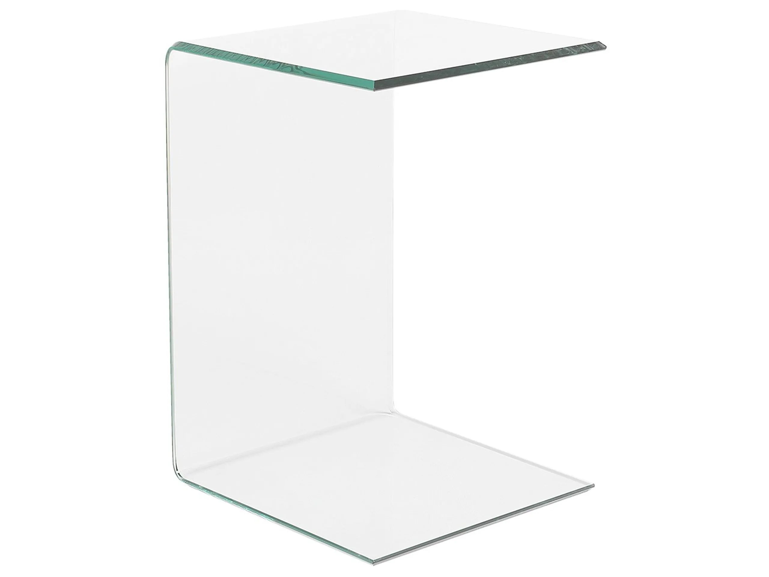 Side Table LOURDES Tempered Glass Transparent