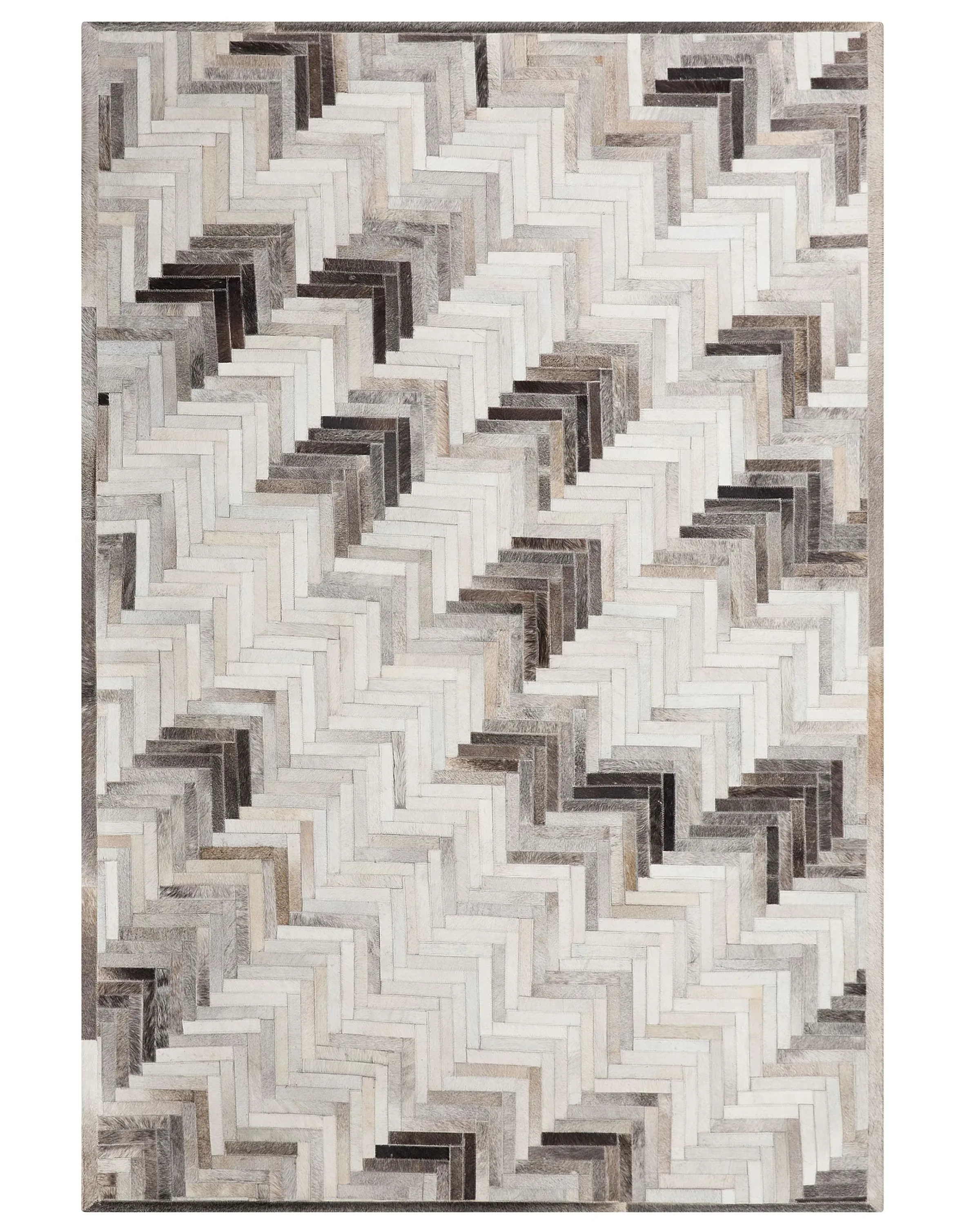 Rug ARSUZ Grey 140 x 200 cm Leather