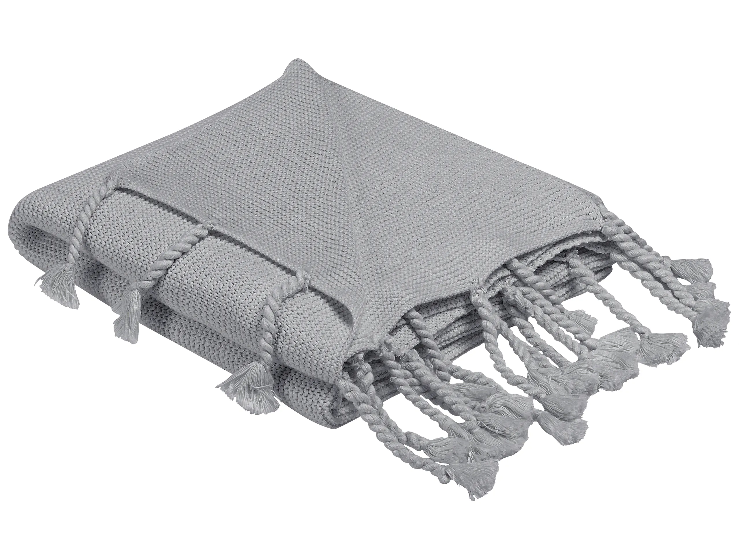 Blanket NAZILLI Cotton 125 x 150 cm Light Grey