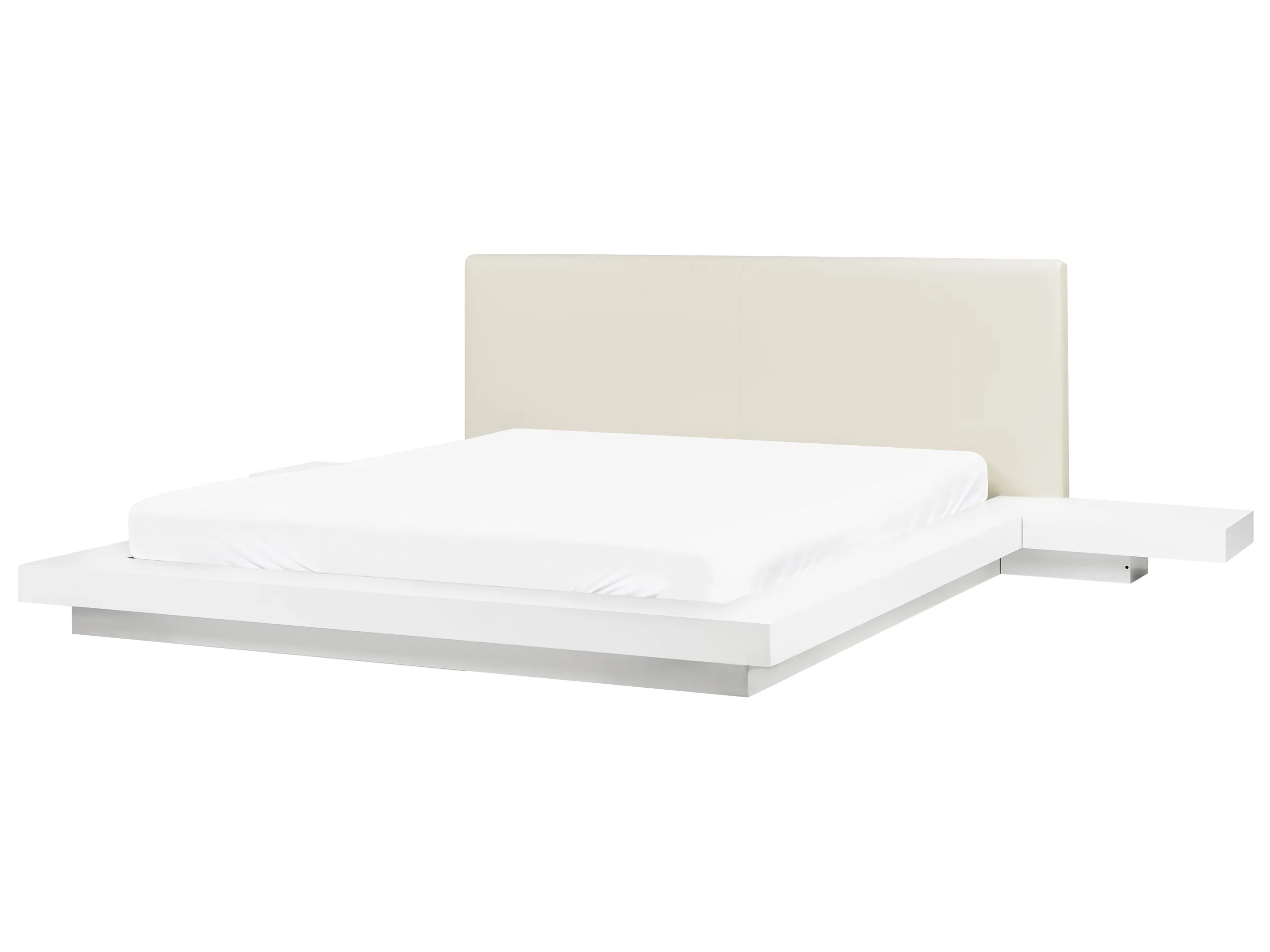 Waterbed Faux Leather ZEN 160 x 200 cm (EU King Size) White