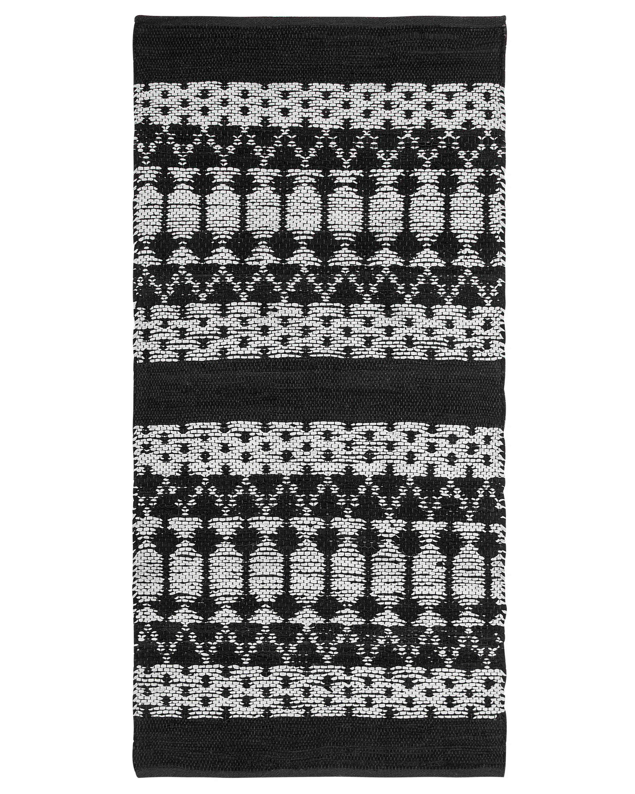Rug SOKUN Black 80 x 150 cm Leather