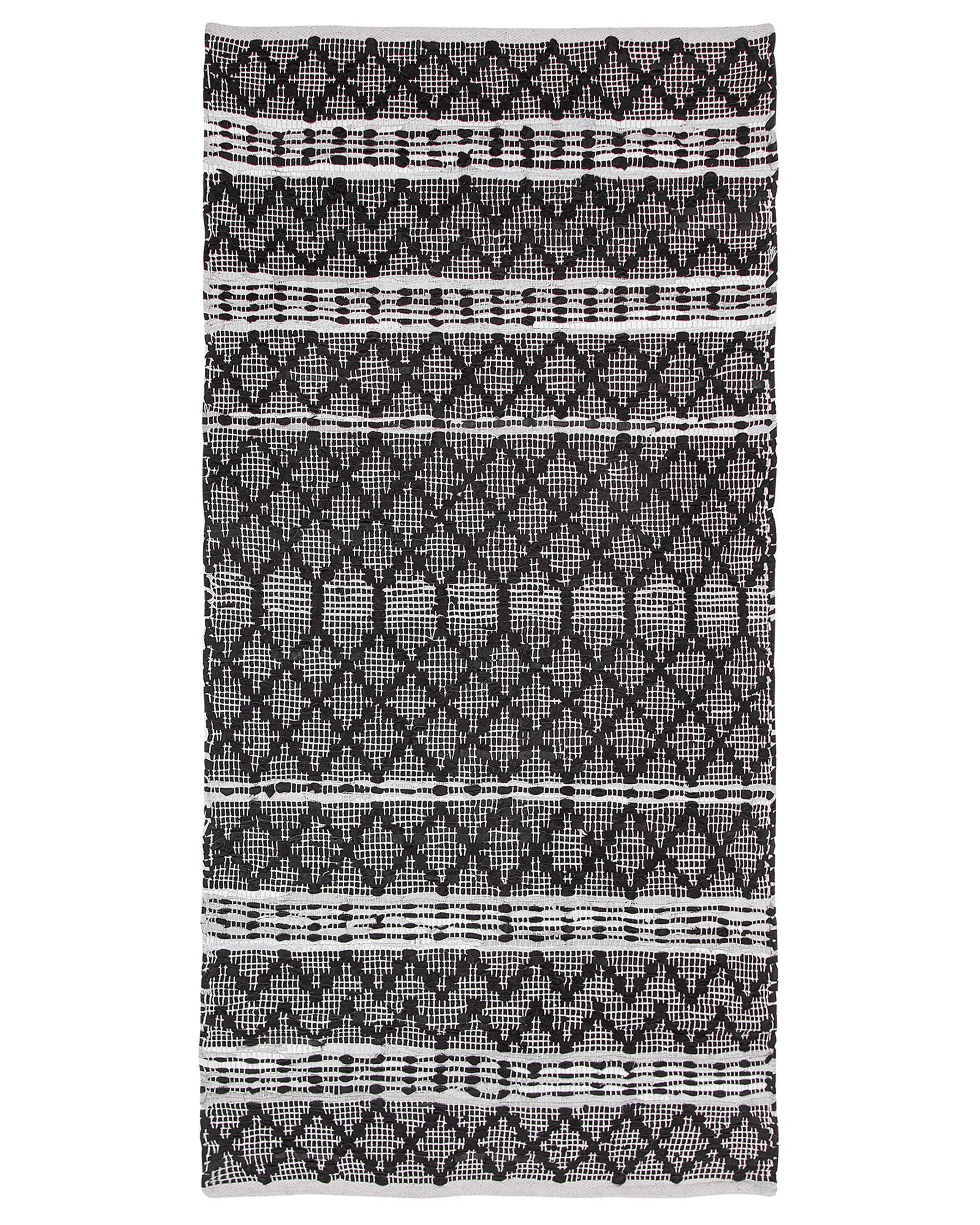 Rug FEHIMLI Black 80 x 150 cm Leather