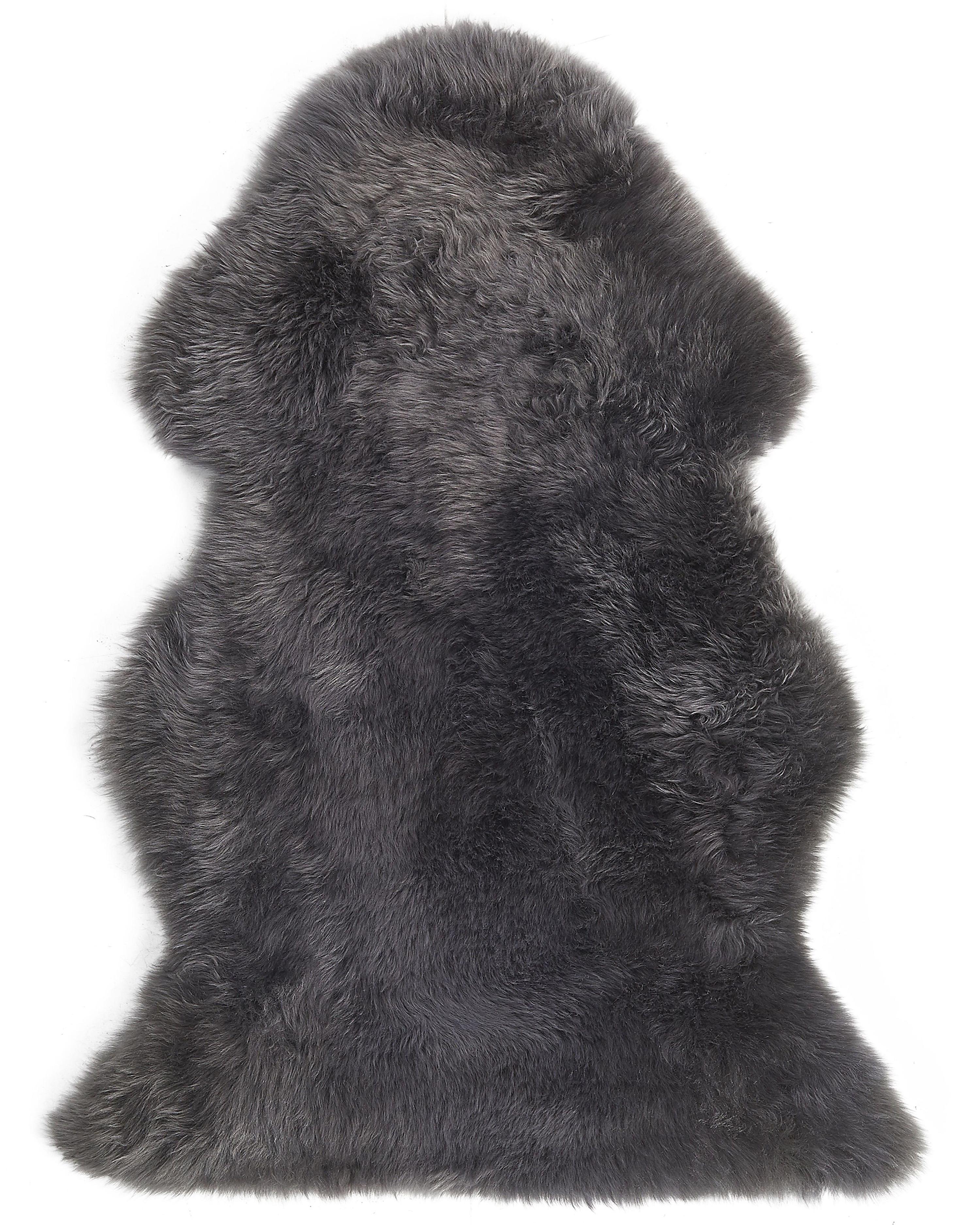 Piel de oveja decorativa ULURU Gris oscuro 65 x 110 cm