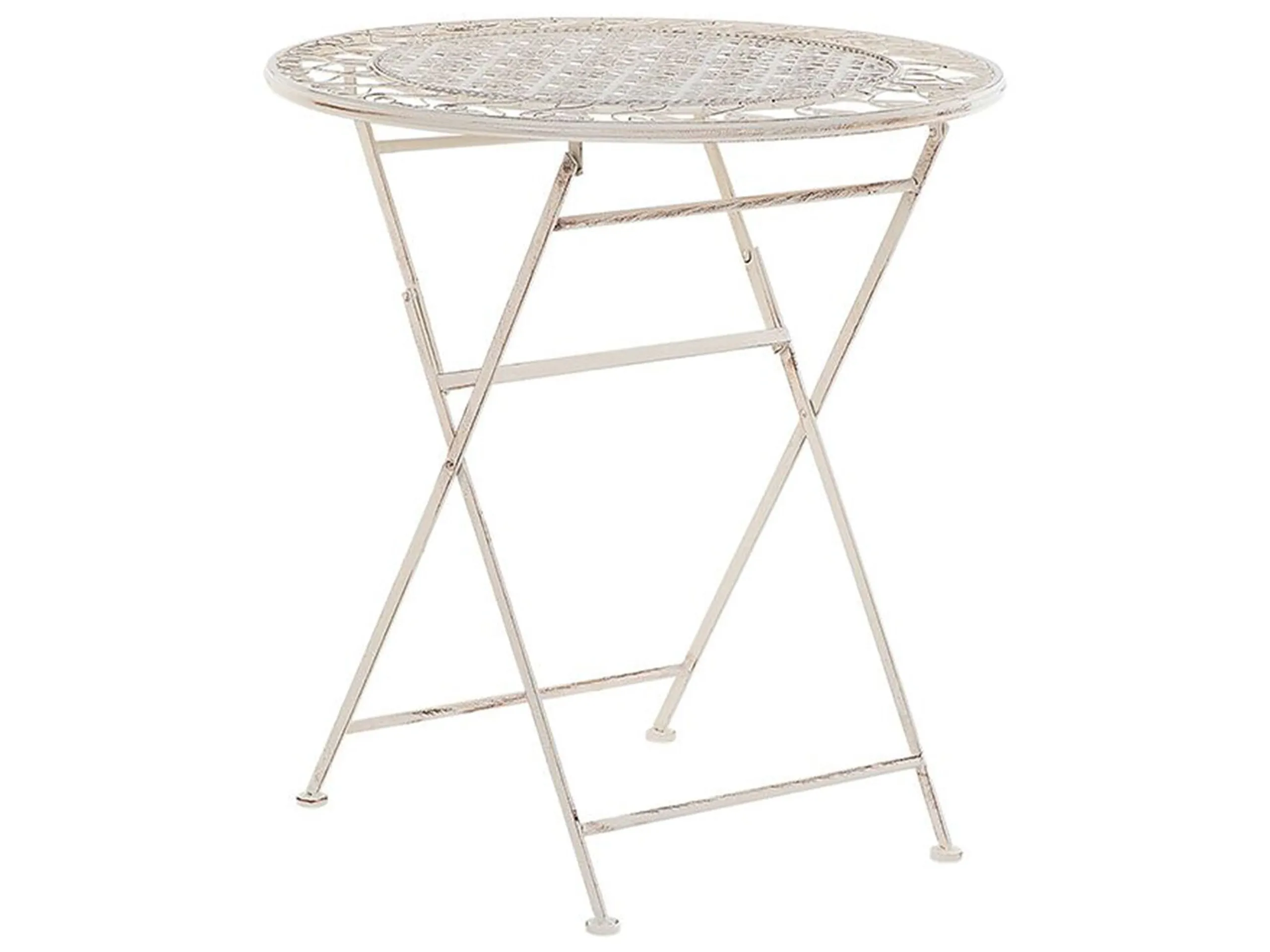 Bistro Table TRIESTE 70 cm 70 cm Metal Light Beige