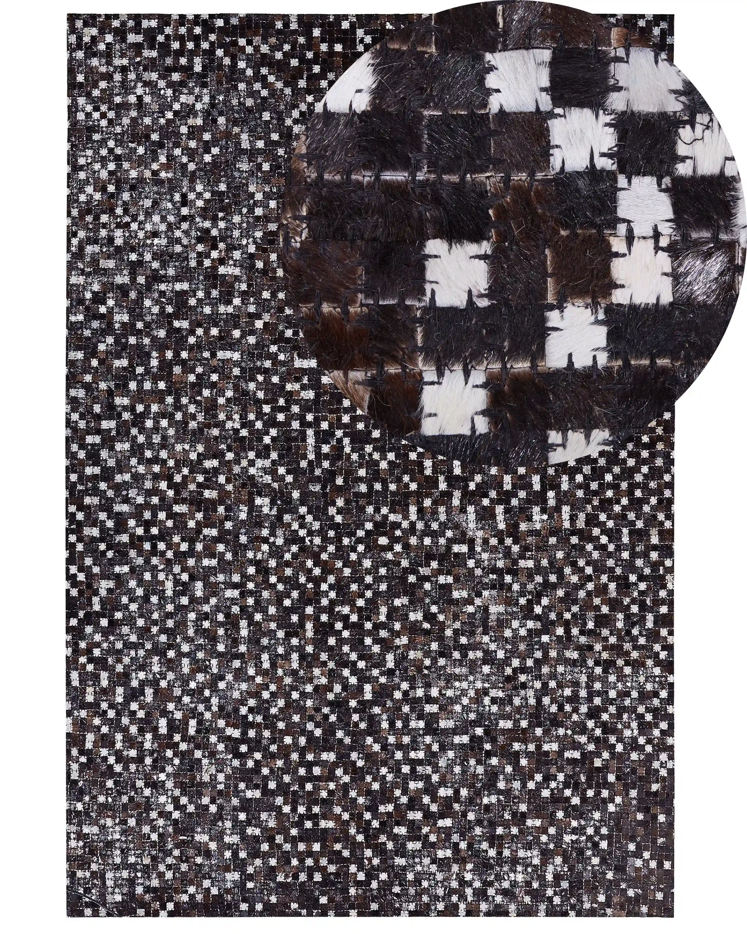 Rug AKKESE Brown 160 x 230 cm Leather
