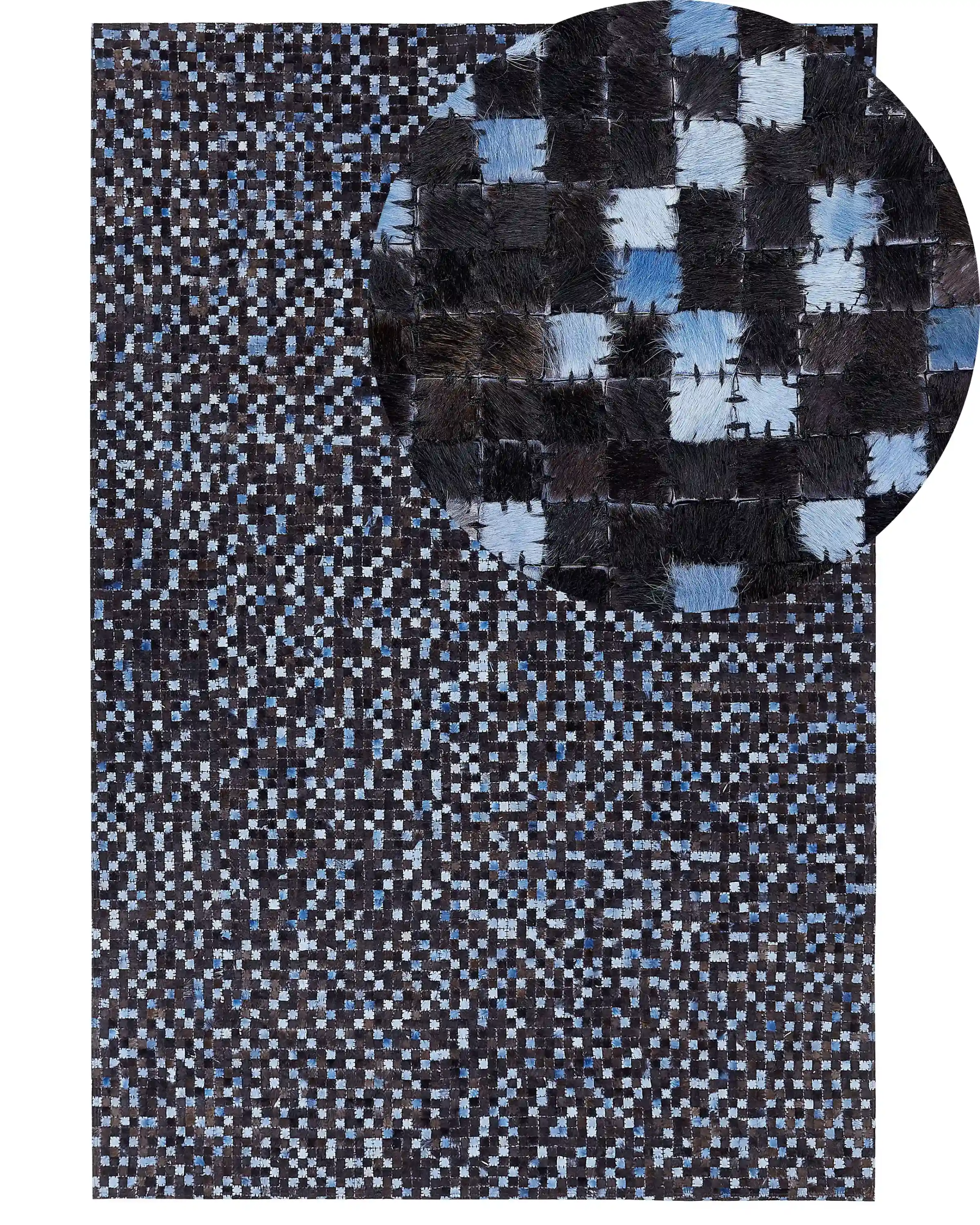 Rug IKISU Dark Brown 140 x 200 cm Leather